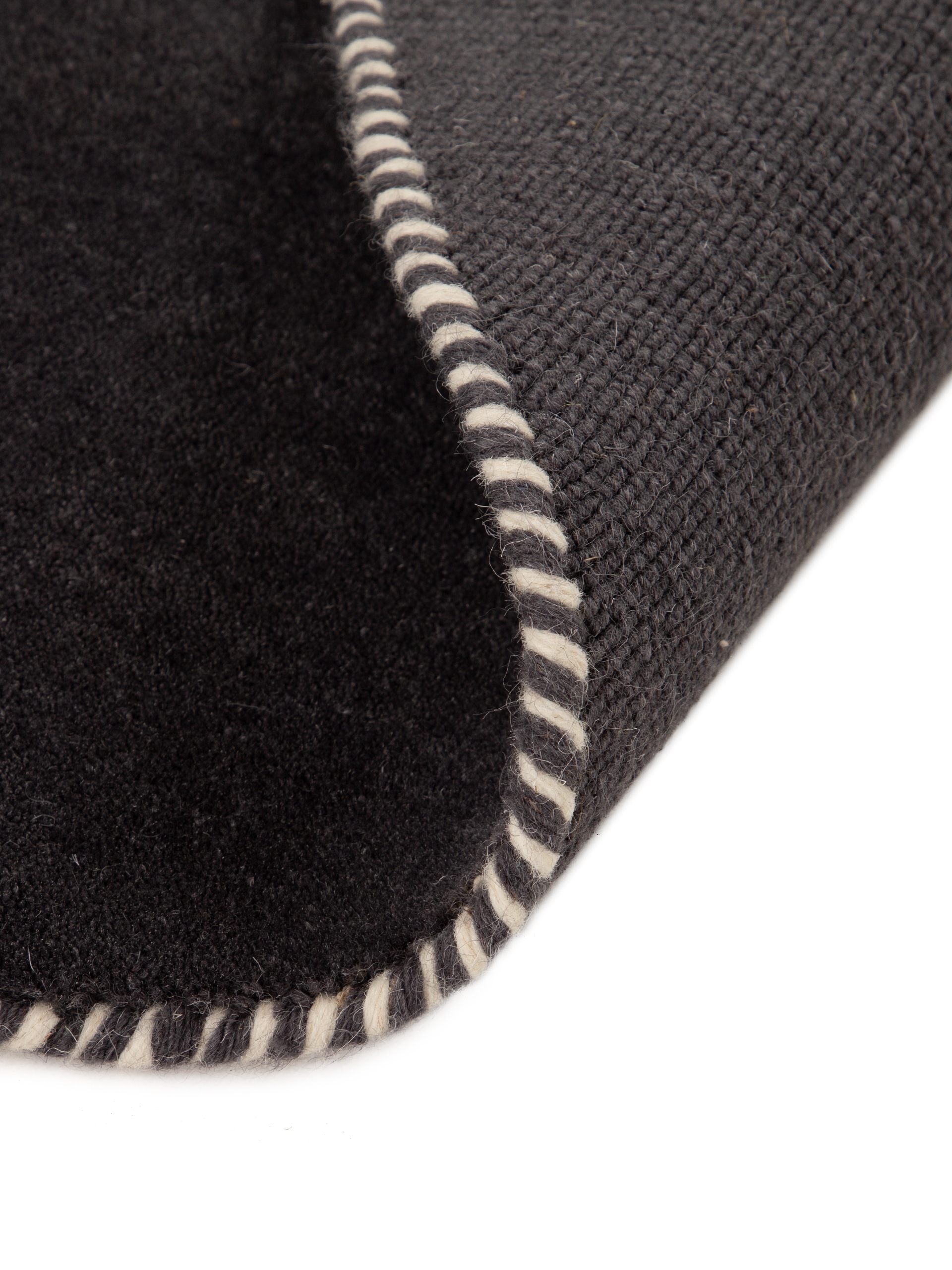carpetfine Wollteppich »Gabbeh Lola Uni«, rund, 14 mm Höhe, mit natürlichem Pflanzenmaterial von Hand gewebt, auch als Läufer