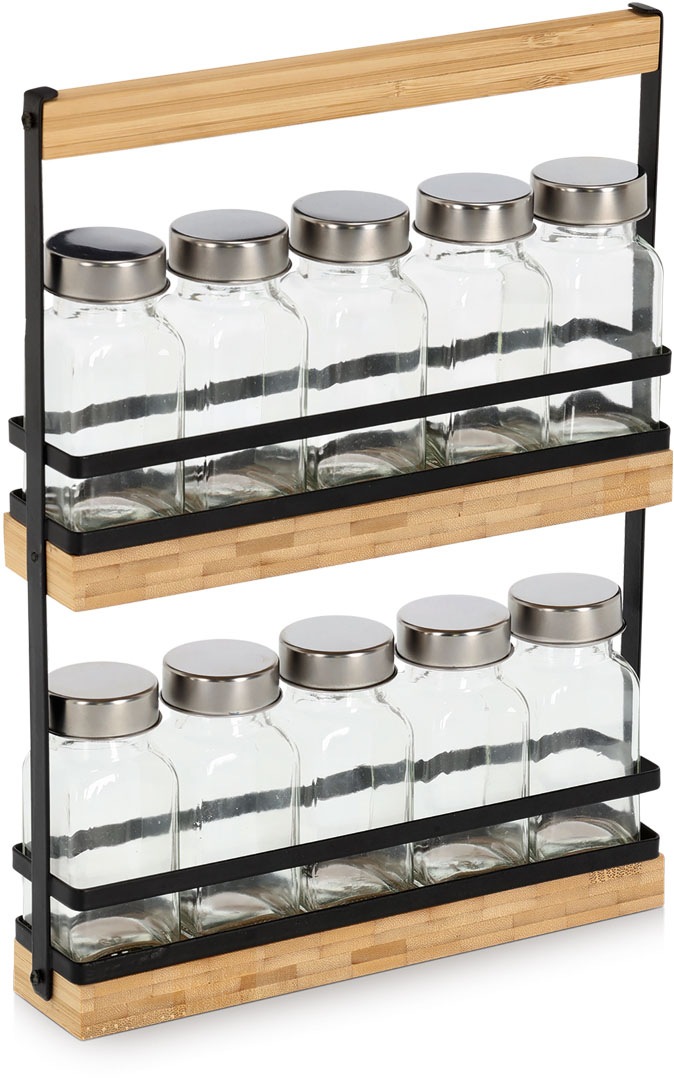 Zeller Present Gewürzständer »Set, 11-tlg., Glas/Metall/Bambus«, (Set, 11 t günstig online kaufen