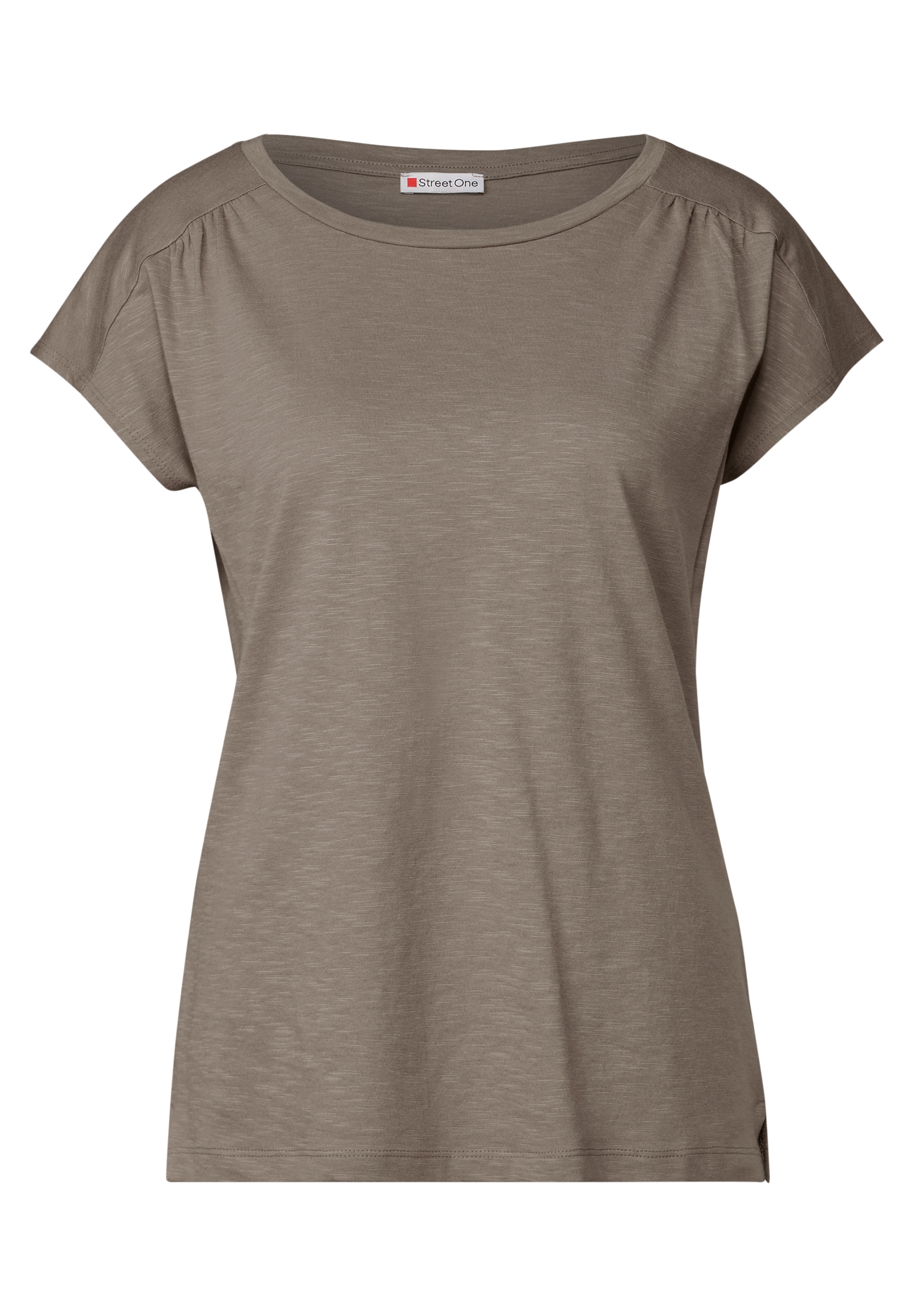 STREET ONE Shirttop, mit Raffung an der Schulter