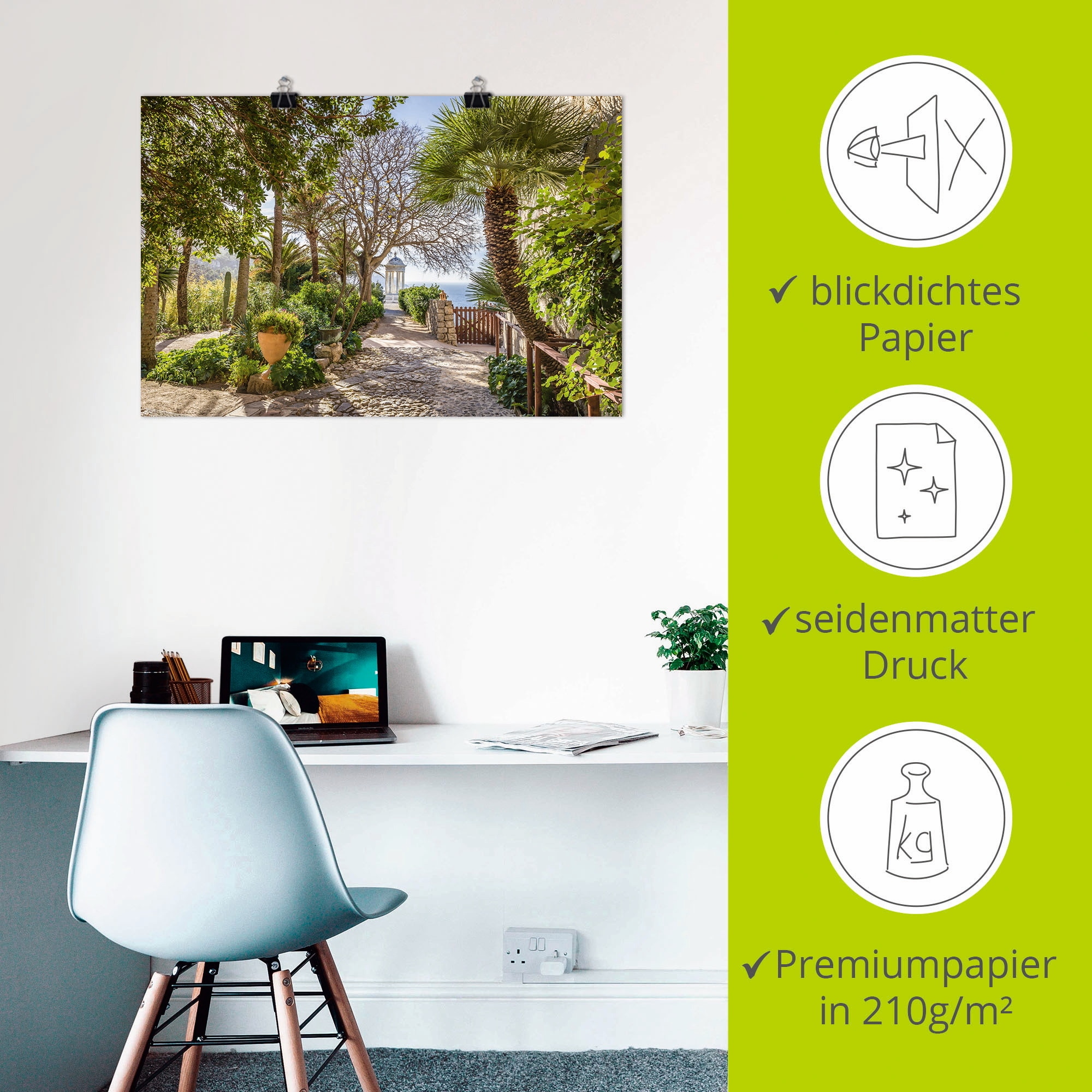 Artland Wandbild »Garten Son Marroig bei DeiÃ , Mallorca«, Gartenbilder, (1 St.), als Alubild, Outdoorbild, Leinwandbild, Poster in verschied. Größen