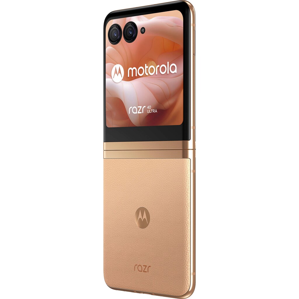 Motorola Smartphone »Motorola razr40 ultra«, Peach Fuzz, 17,52 cm/6,9 Zoll, 256 GB Speicherplatz, 12 MP Kamera