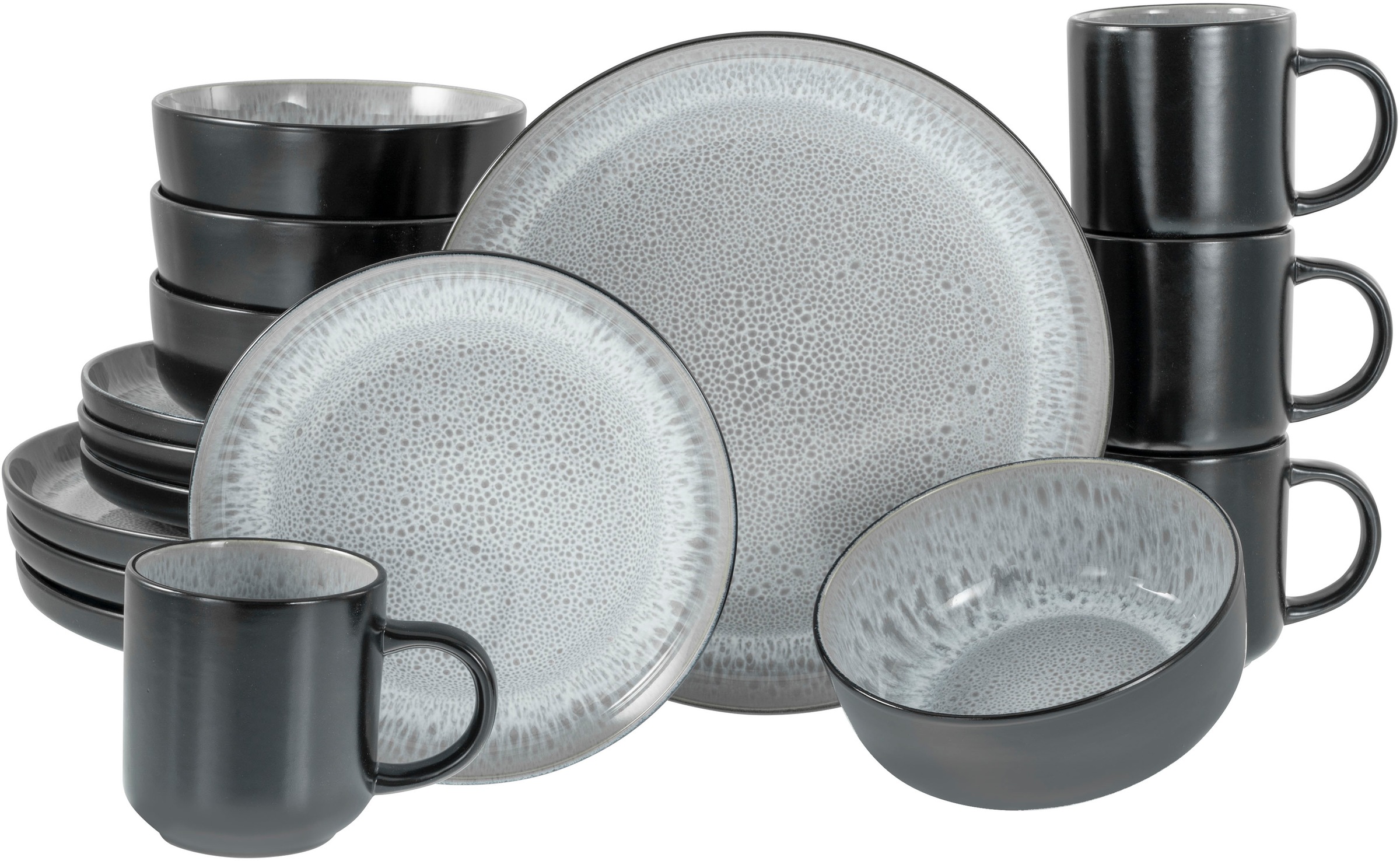 CreaTable Kombiservice »Nordic Fjord, Kombiservice 16-tlg« Reaktivglasur, S günstig online kaufen