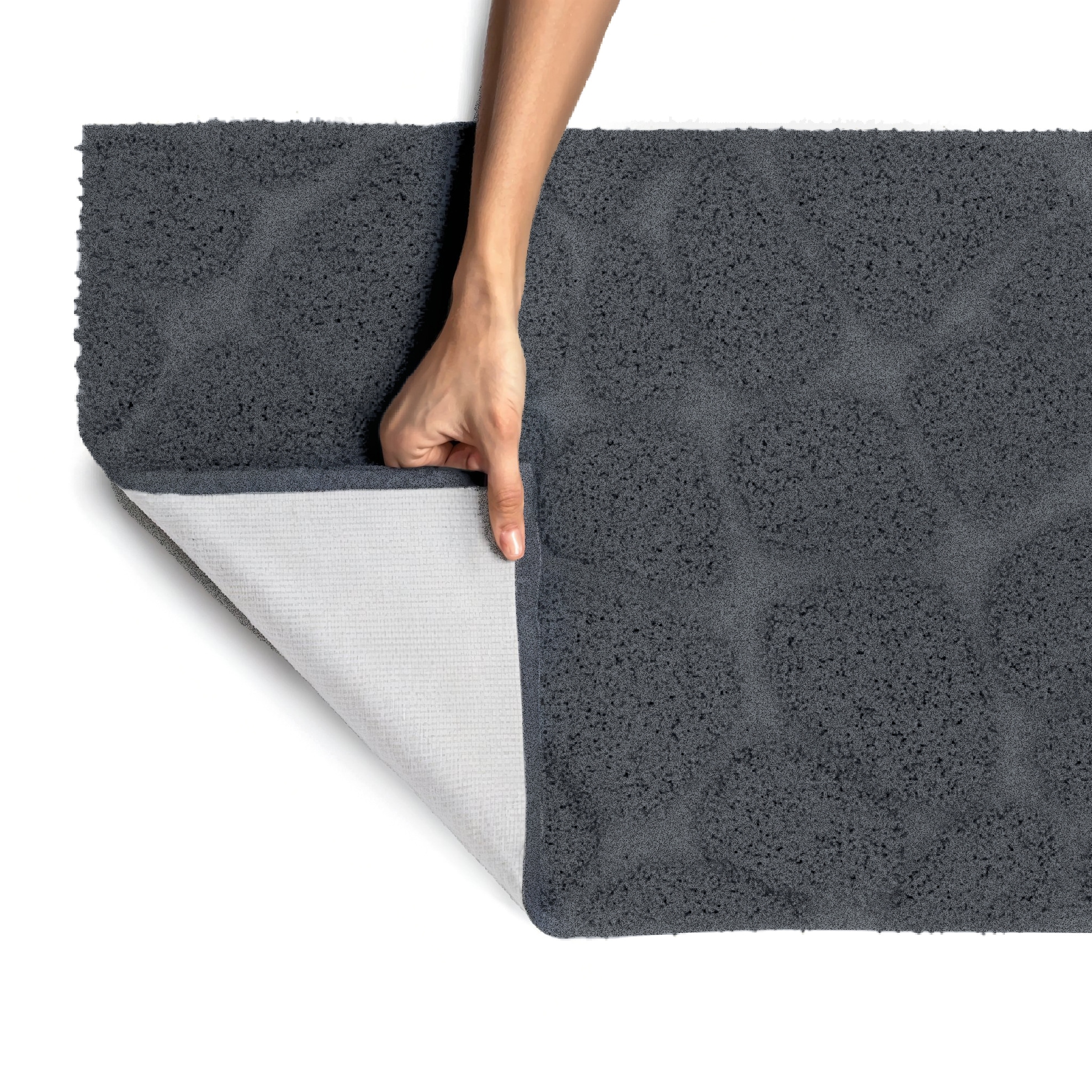 Grund Badematte »Ashtar, Badvorleger, Badezimmer Teppich, 3D-Design«, rutschhemmend beschichtet, schnell trocknend, Hoch-Tief-Design mit organischer Steinoptik, Made in Europe