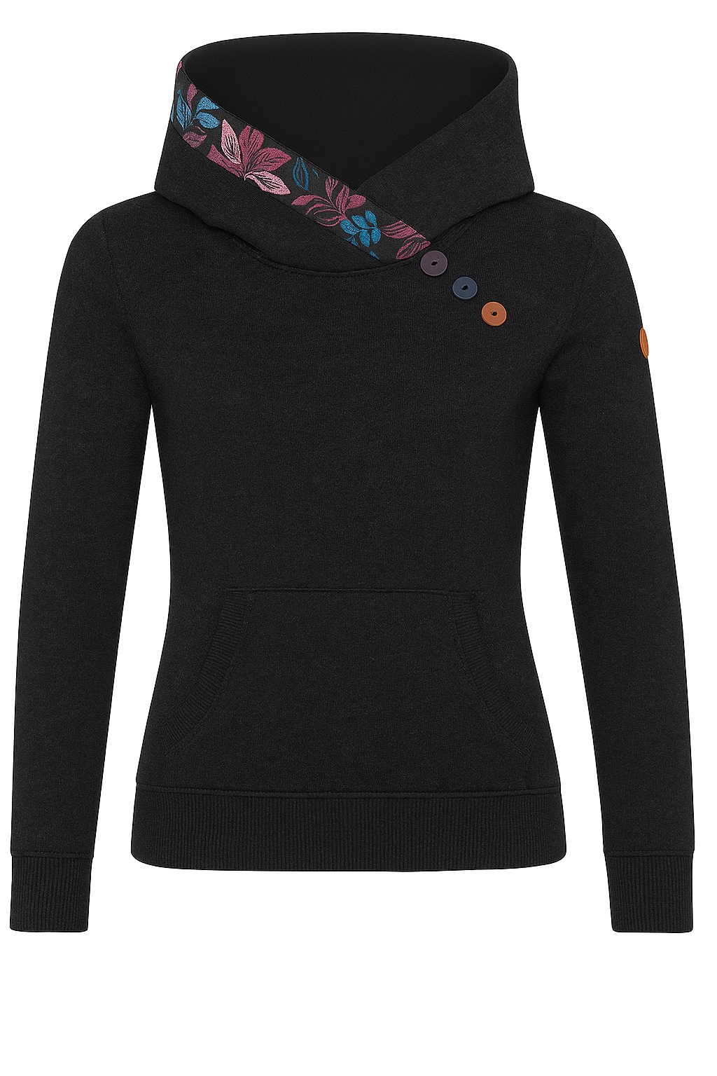 Ragwear Sweatshirt »ANGELLIKA FLOWERS O«, mit asymmetrischem Schalkragen