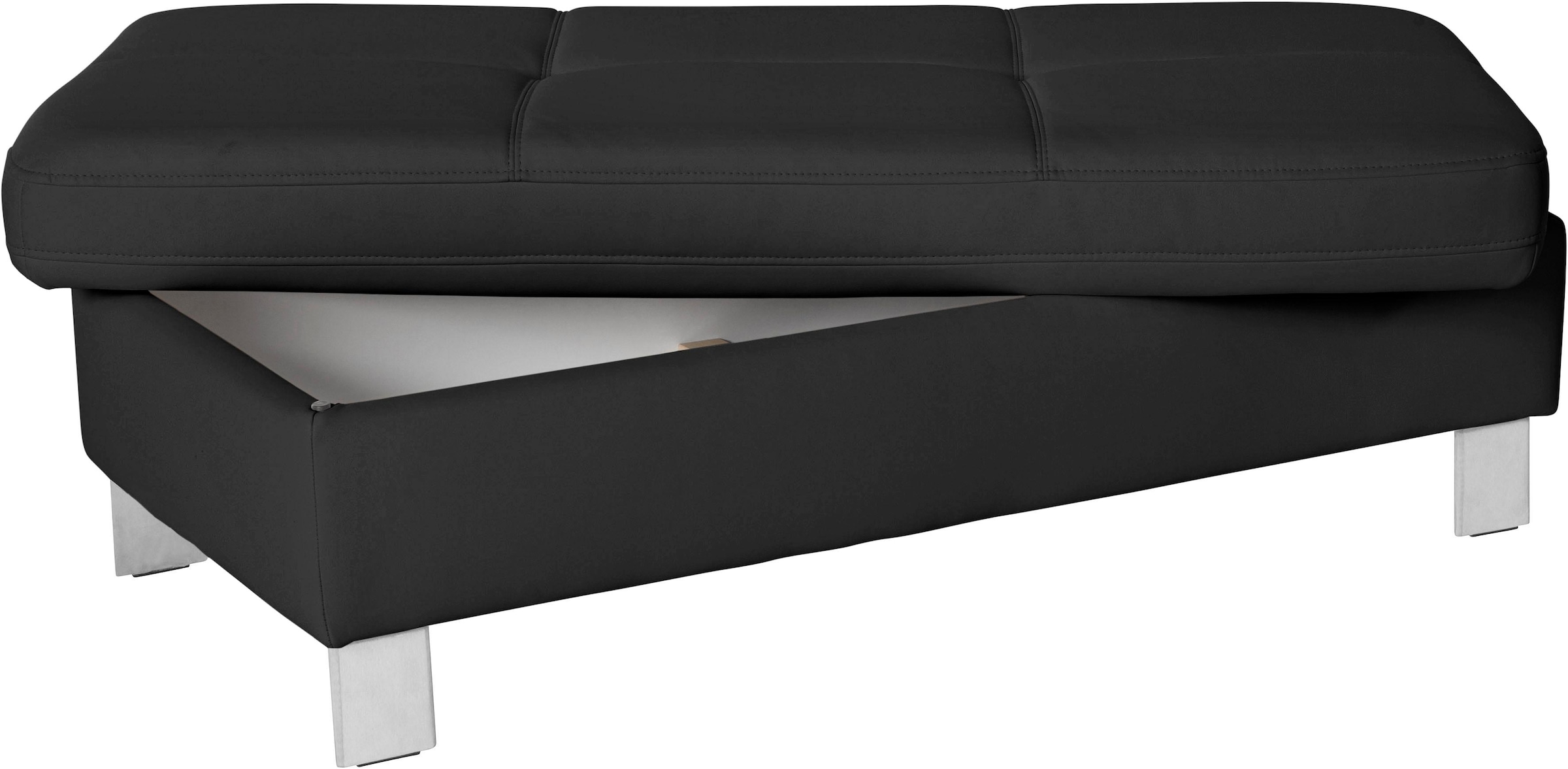 exxpo - sofa fashion Hocker »Fiji Bankhocker mit Staufach unter der Sitzfläche«, elegant modern mit toller Detailverarbeitung