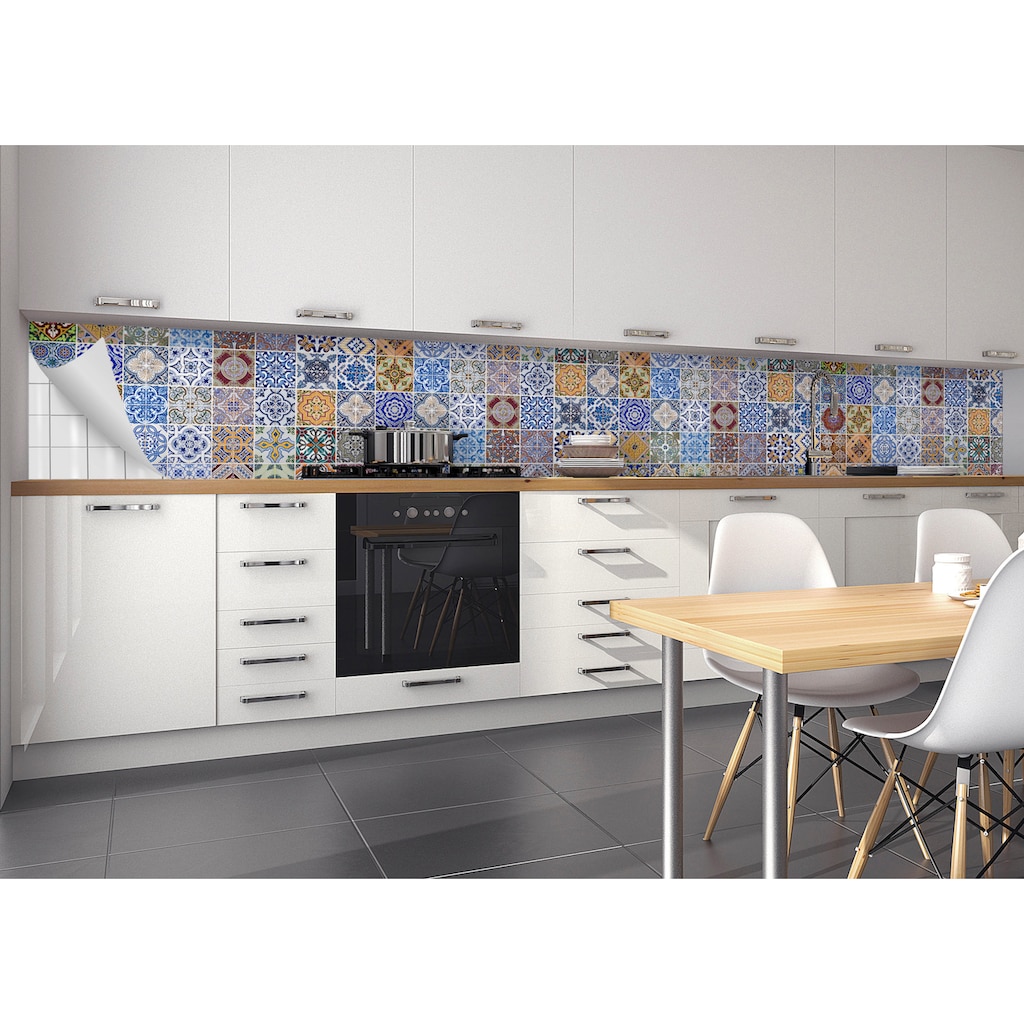 MySpotti Küchenrückwand »fixy Pablo Fliese«, selbstklebende und flexible Küchenrückwand-Folie