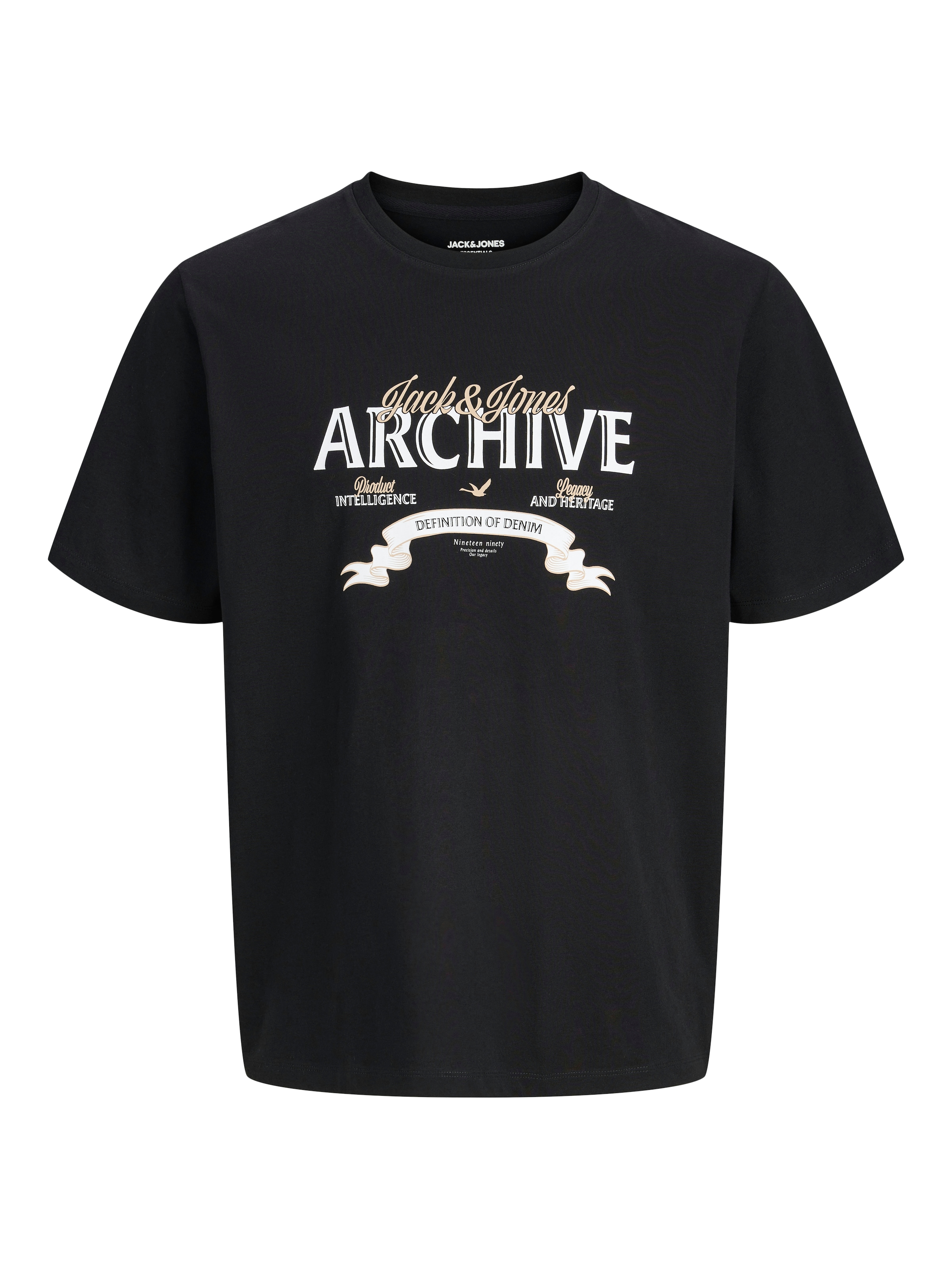 Jack & Jones Rundhalsshirt »JJEDOVER DENIM TEE SS O-NECK SN« mit Logobranding