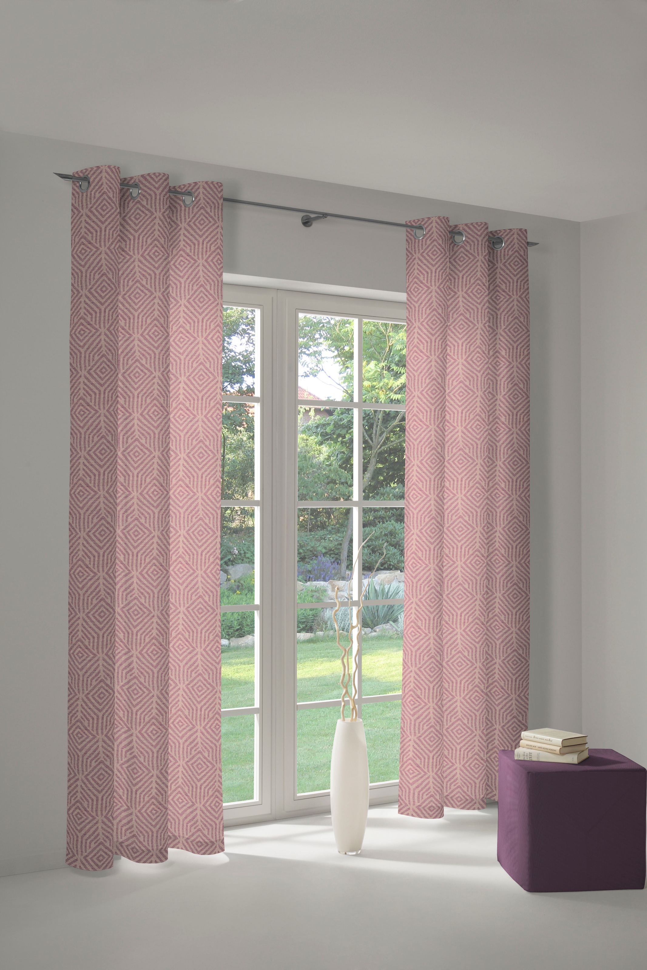 Adam Vorhang »Easy Diamond« Ösen 1 Stk. tlg. aus 100% Bio-Baumwolle günstig online kaufen