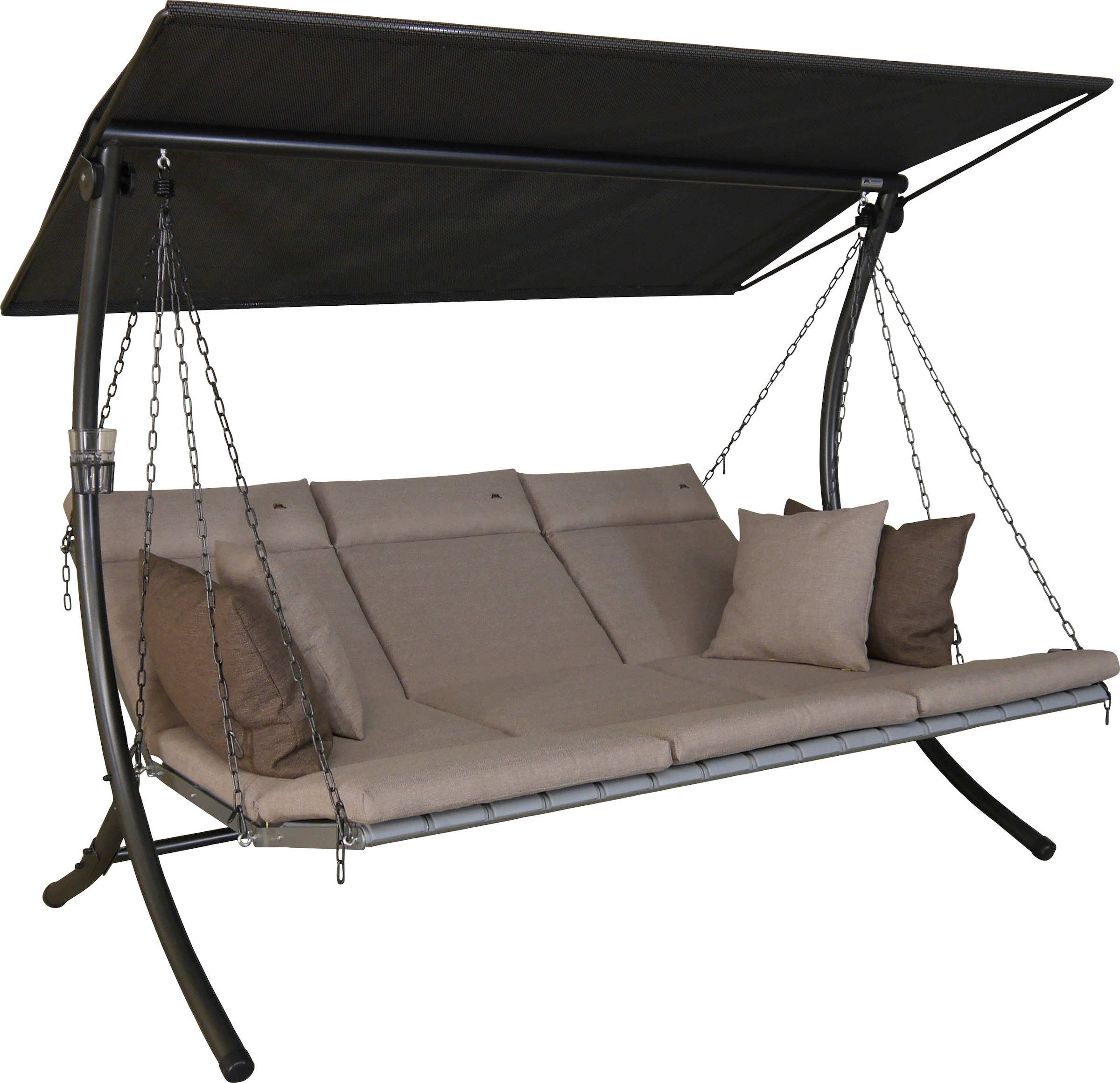 Angerer Freizeitmöbel Hollywoodschaukel »Luxus Smart sand, TOPSELLER!«, BxTxH: 210x145x160 cm