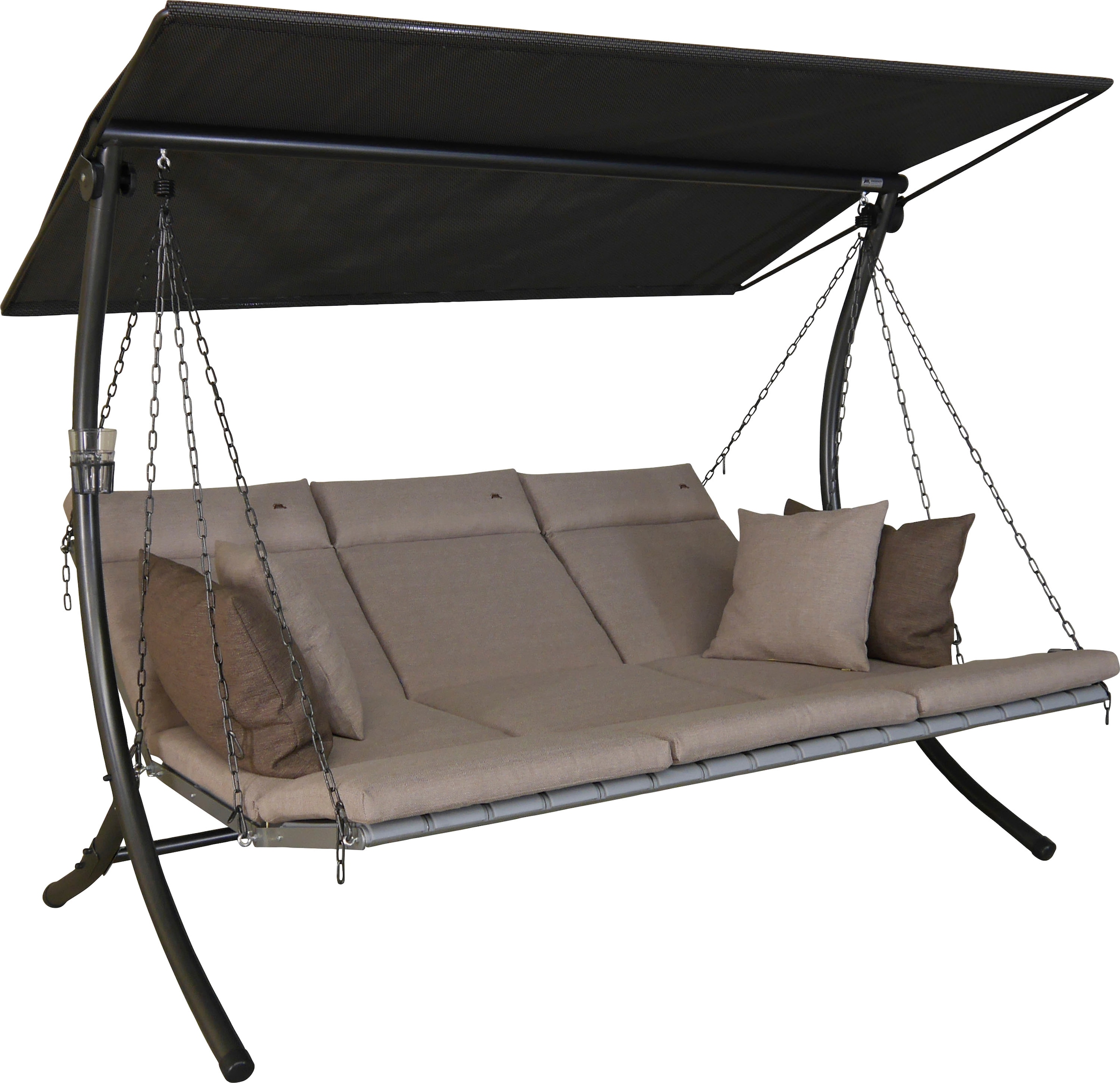 Angerer Freizeitmöbel Hollywoodschaukel »Luxus Smart sand«, BxTxH: 210x145x160 cm