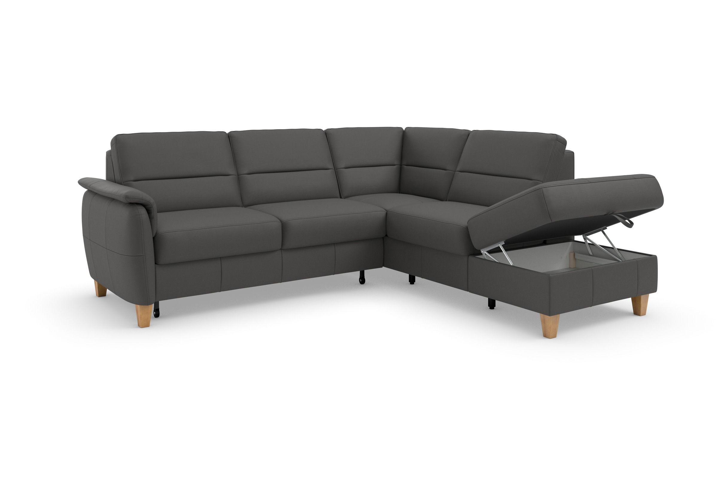 Home affaire Ecksofa »Palmera L-Form«, Federkern, wahlweise mit Bettfunktion und mit/ohne Stauraum