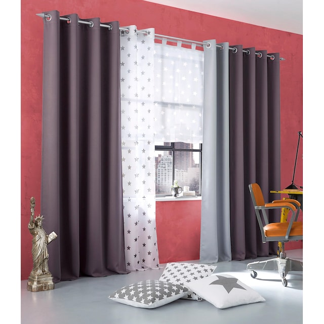 my home Verdunkelungsvorhang »Solana«, (1 St.), Vorhang, Gardine, Breite  280 cm, verdunkelnd, einfarbig, Raumteiler bequem und schnell bestellen