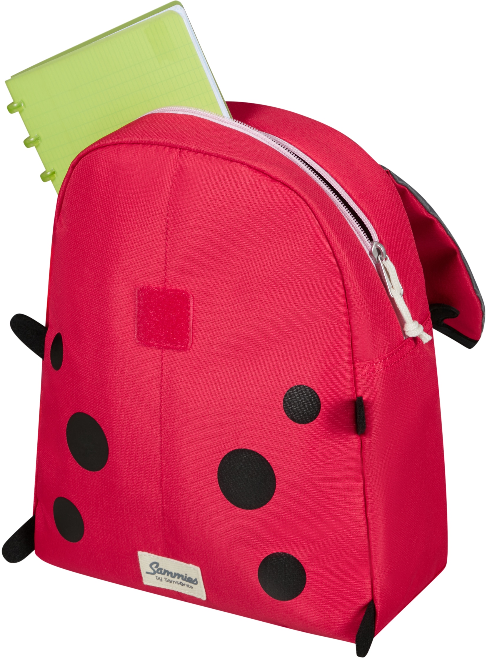 Samsonite Kinderrucksack »Happy Sammies ECO, S+, Ladybug Lally«, reflektierende Details, Kindergartenrucksack Kinderfreizeitrucksack Kinder-Backpack