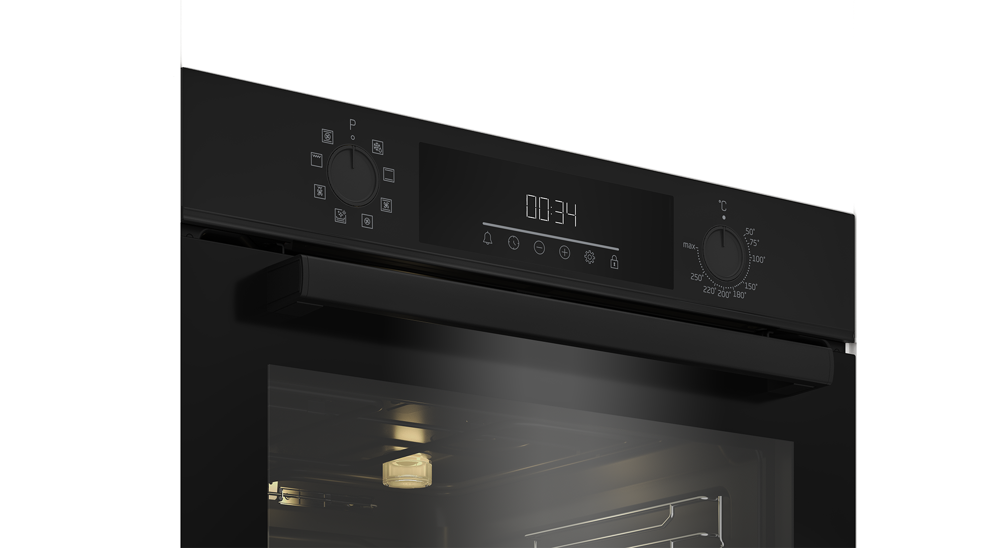 BEKO Backofen »BBIM12300B« mit Teleskopauszug nachrüstbar mit SteamShine Gleichmäßige Heißluft im Backofen mit AeroPerfect