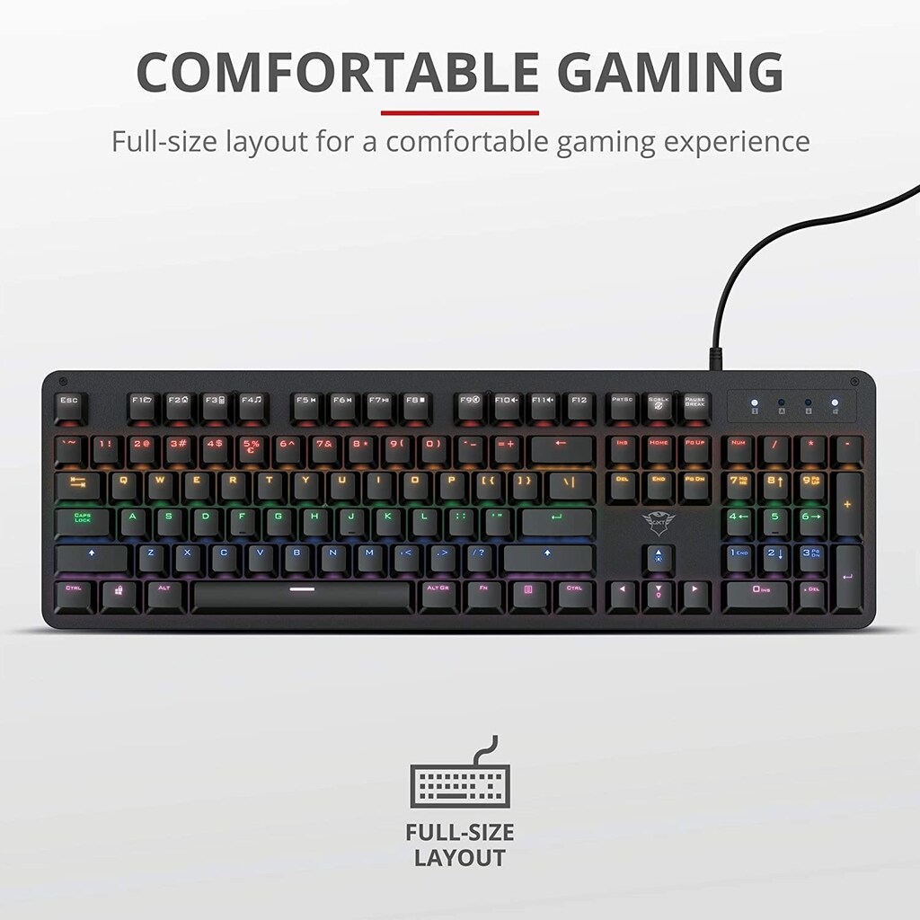 Trust Gaming-Tastatur »GXT 863 MAZZ MECHANICAL KEYBOARD DE«