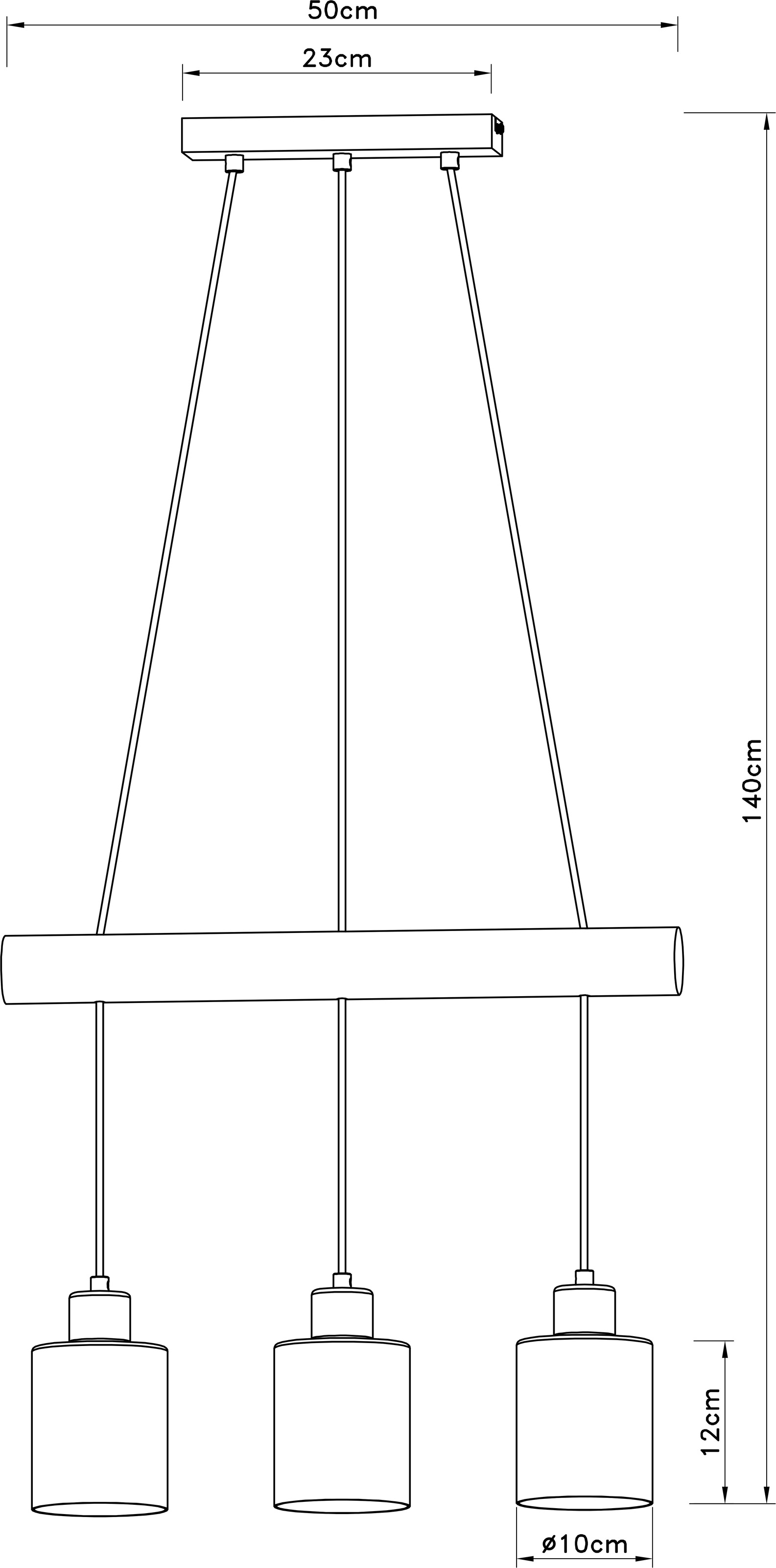 GLOBO LIGHTING Hängeleuchte »HADERA« E27 1 Stk. Hängeleuchte Schwarz/Holz, Rauchglas, höhenkürzbar, E27