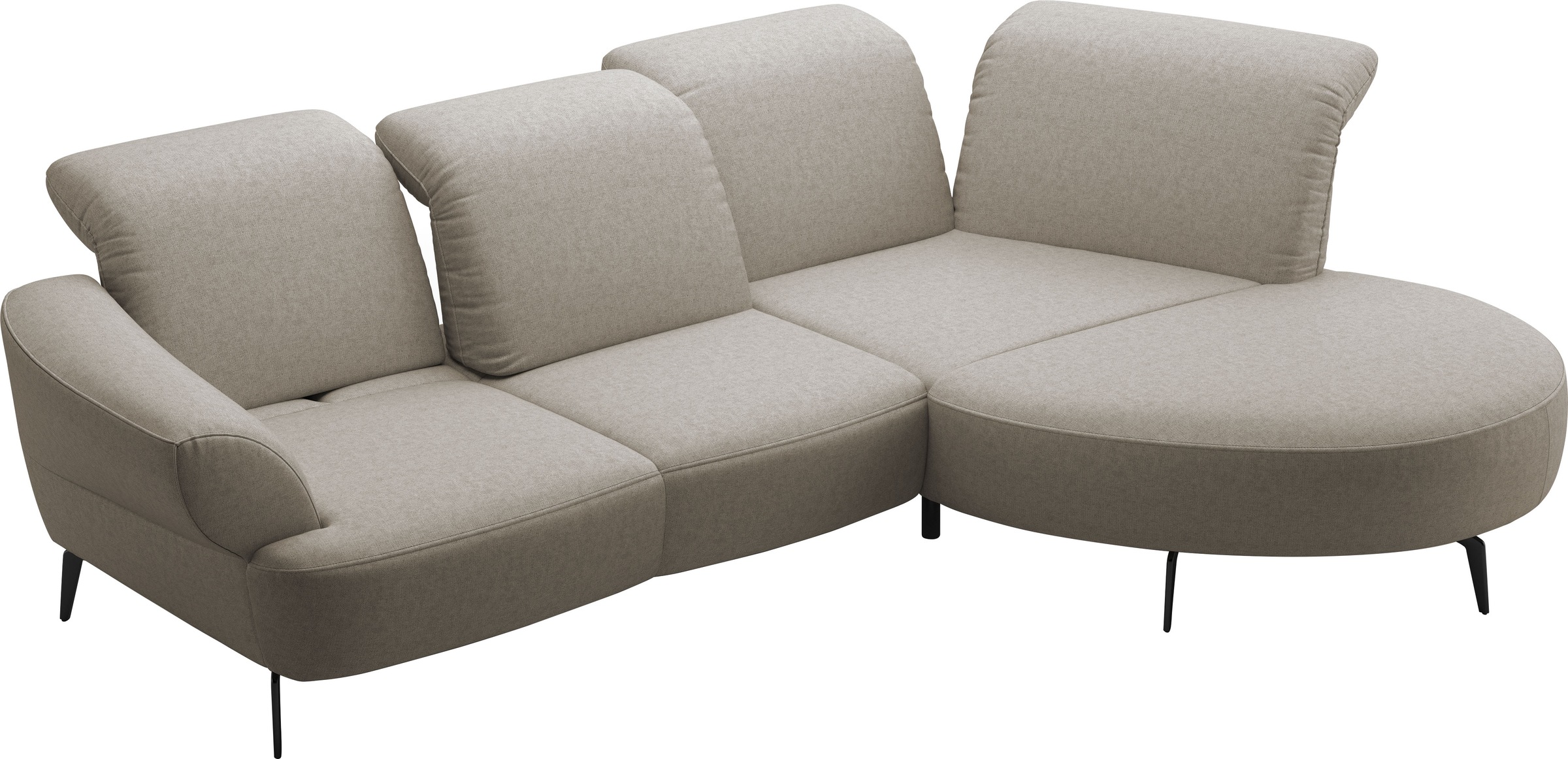 sit&more Ecksofa »Dance, L-Form, inkl. Sitztiefenverstellung«, inkl. Click&Seat, optional mit Kopfteilverstellung