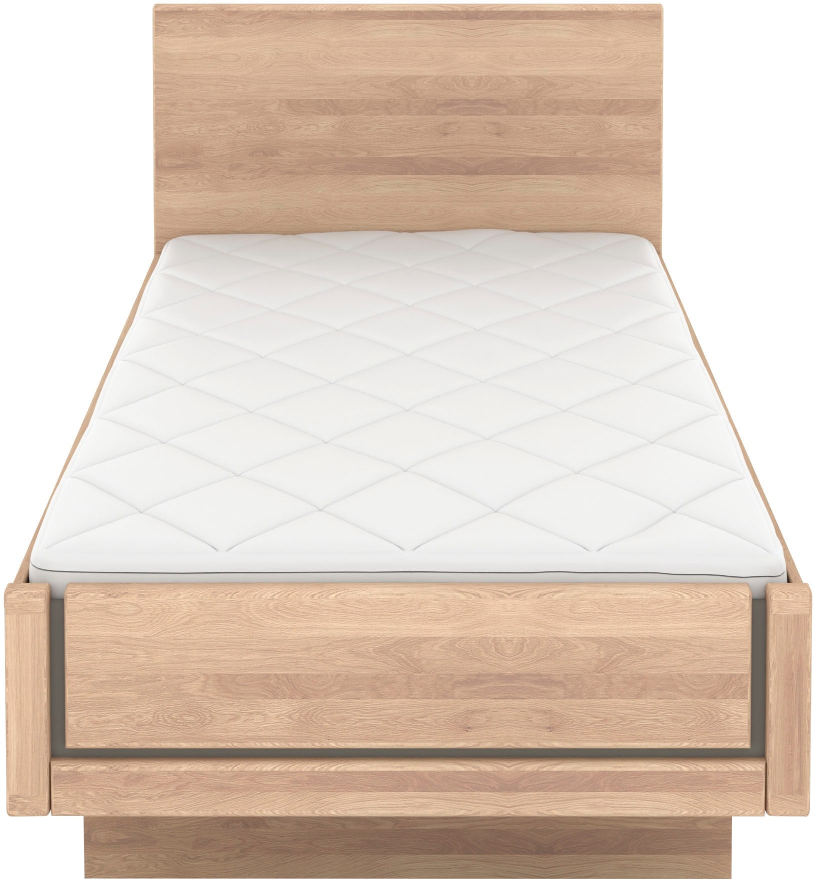 Musterring Holzbett »Sorrent, Bettgestell, Bettrahmen, teilmassiv Eiche«, (MADE IN GERMANY), Eiche teilmassiv, Liegehöhenverstellung, in schwebender Optik