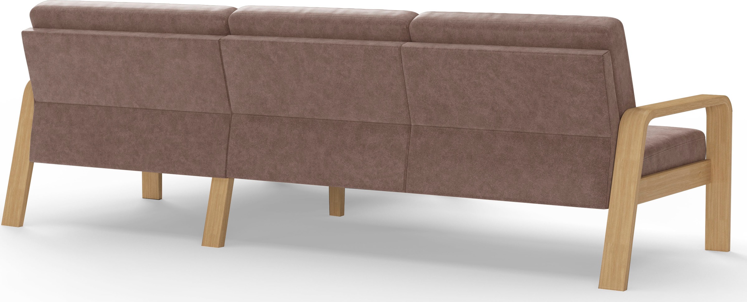 sit&more Ecksofa »Kolding L-Form«, Armlehnen aus Buchenholz in natur, verschiedene Bezüge und Farben