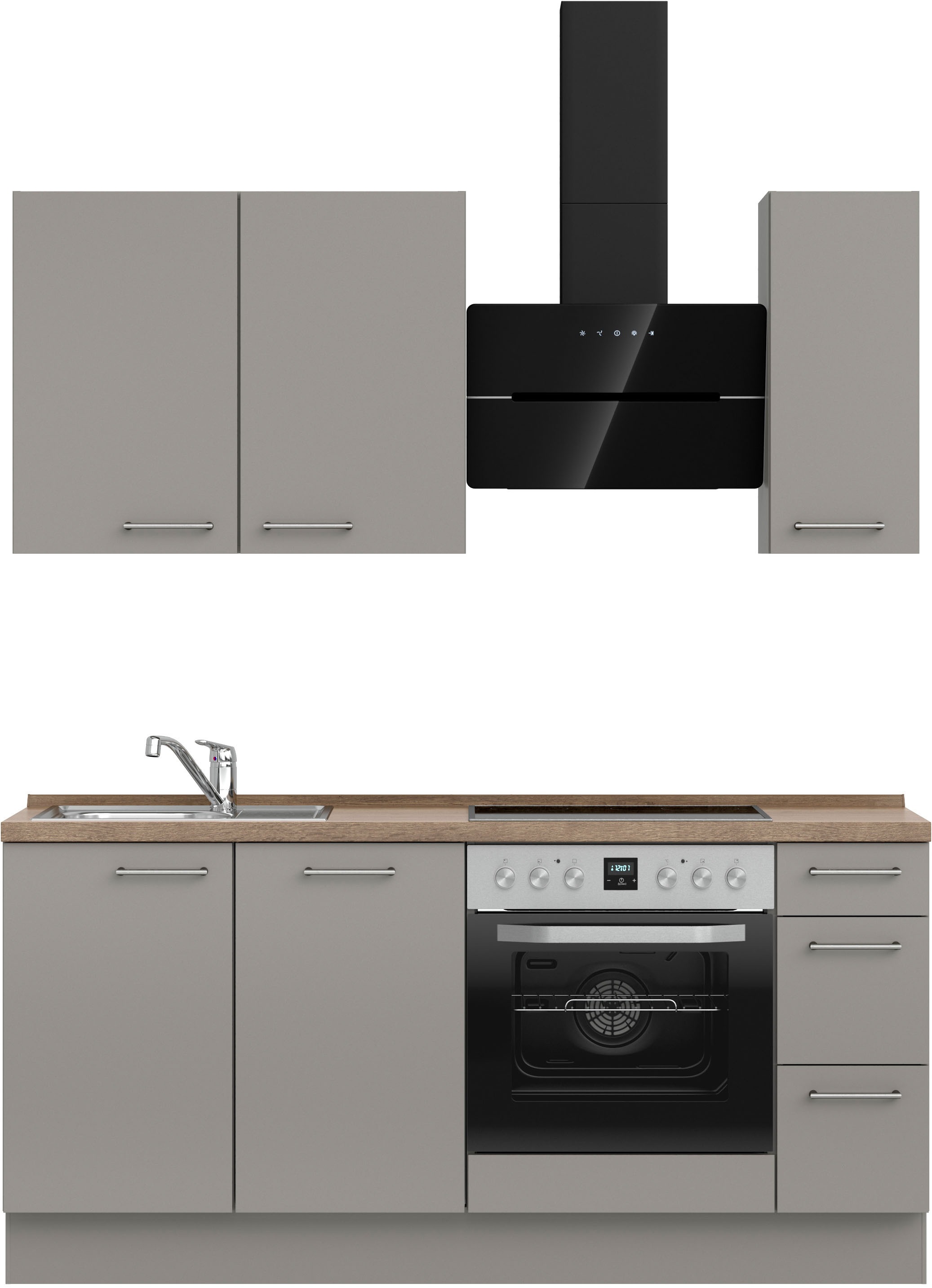 nobilia® Küchenzeile »"Laser II", Ausrichtung wählbar, Breite 180 cm« vormo günstig online kaufen