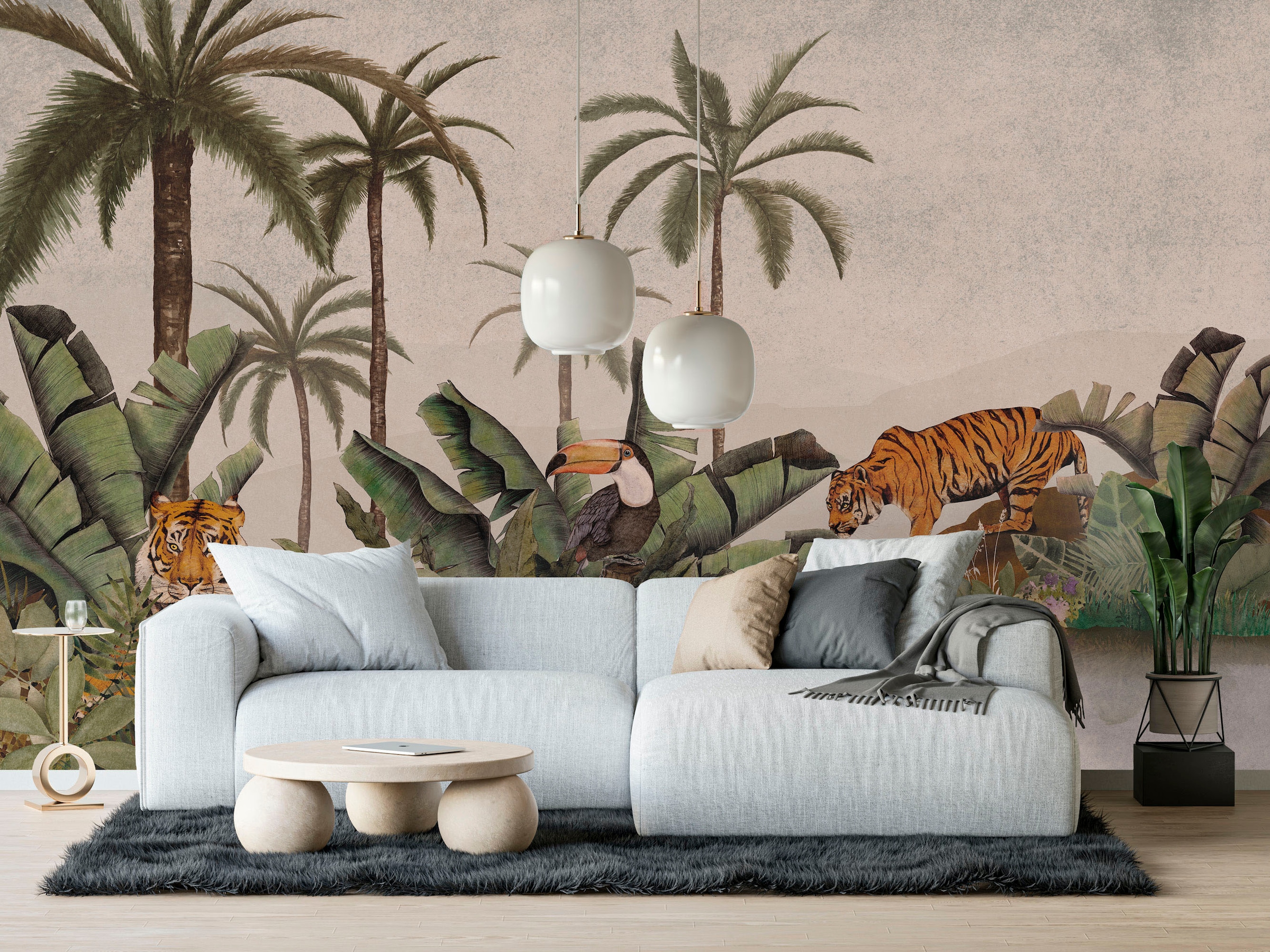 Komar Fototapete »Digitaldruck Vlies - Tiger Jungle - Größe 400 x 250 cm« b günstig online kaufen