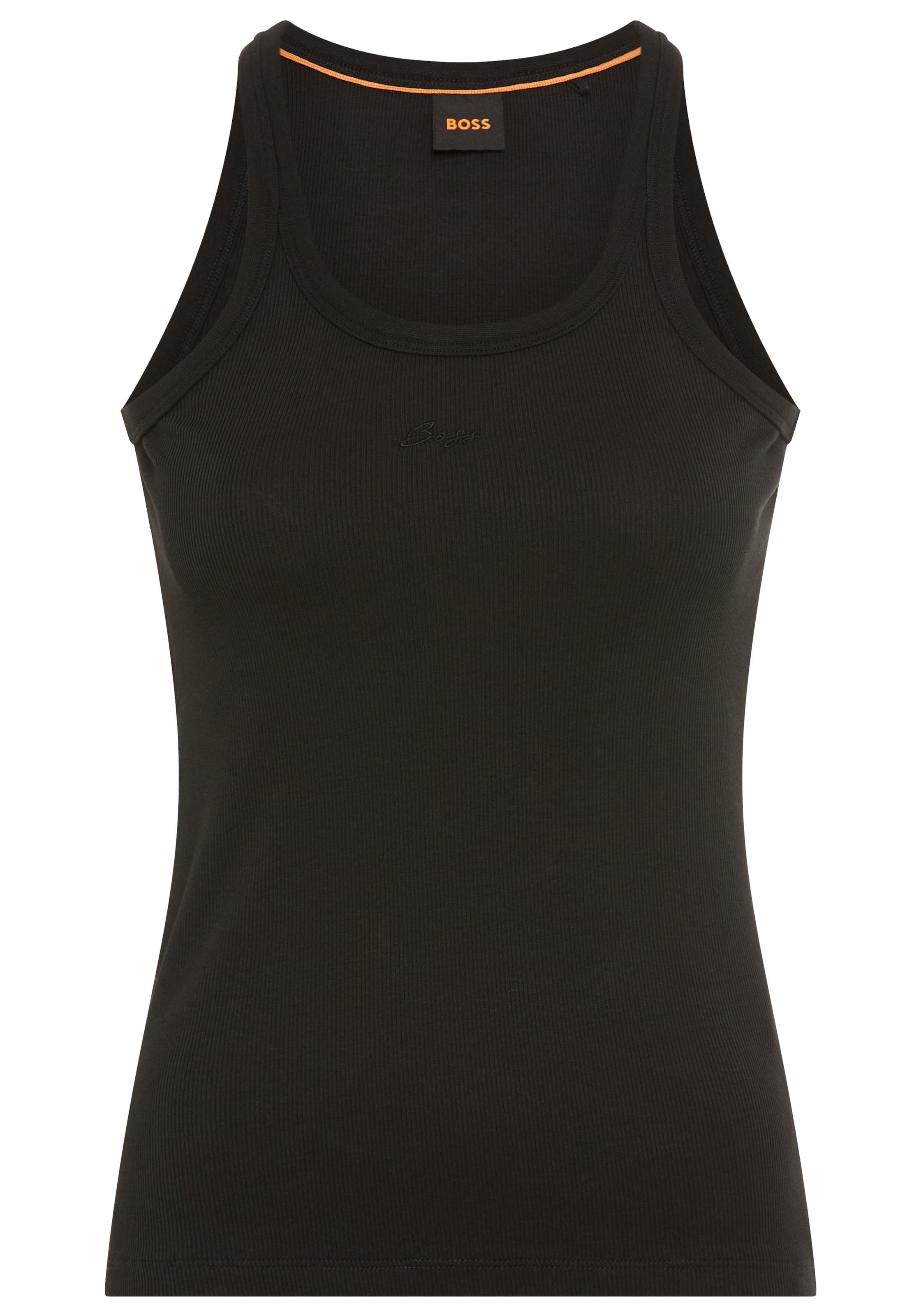 BOSS ORANGE Ripptanktop »Epetite Premium Damenmode« Slim Fit mit Logostickerei