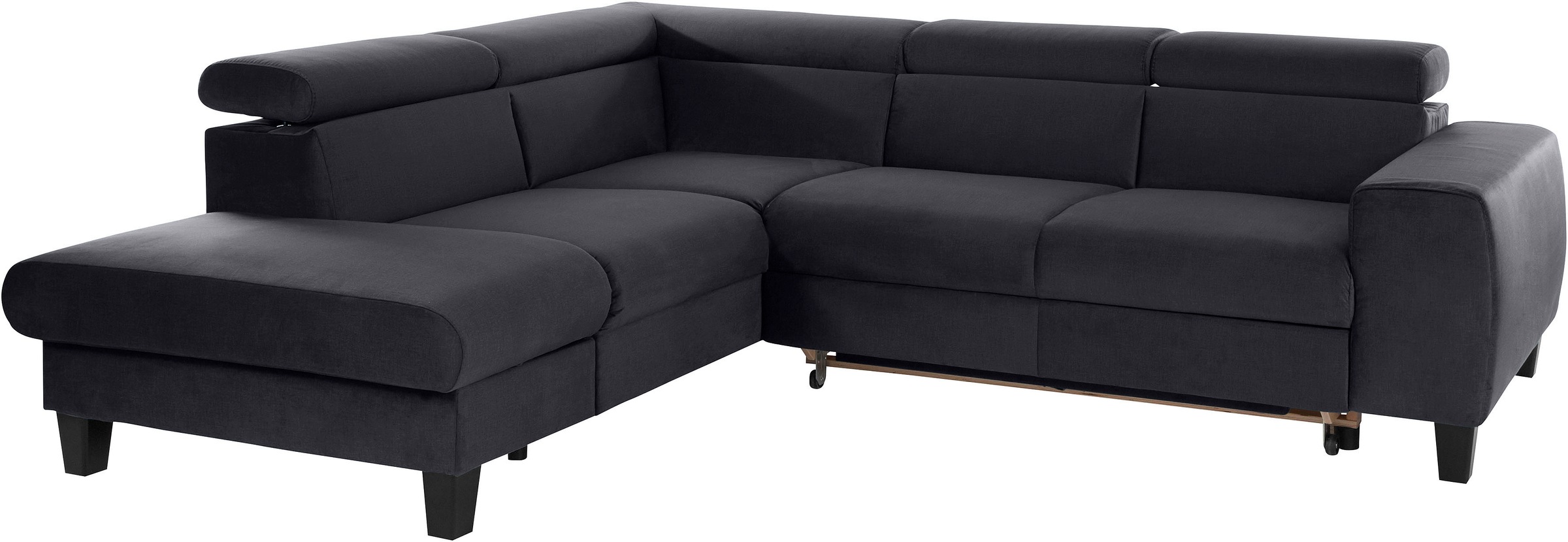 COTTA Ecksofa »Morven L-Form mit Kopfteilverstellung«, wahlweise mit Bettfunktion, Bettkasten & Wireless-Charger