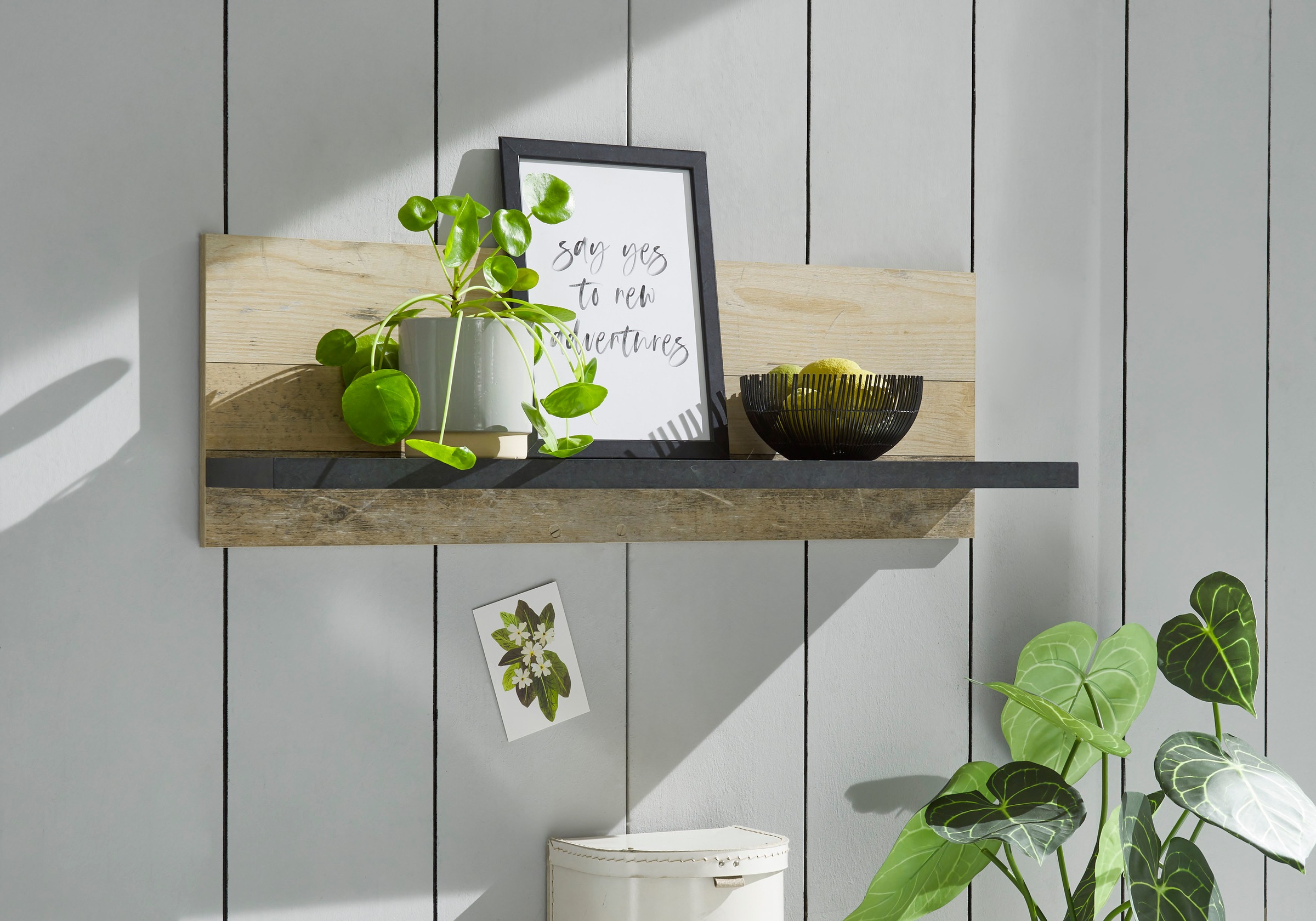 Home affaire Wandregal »Sherwood«, Breite 90 cm, in modernem Holz Dekor, 28 günstig online kaufen