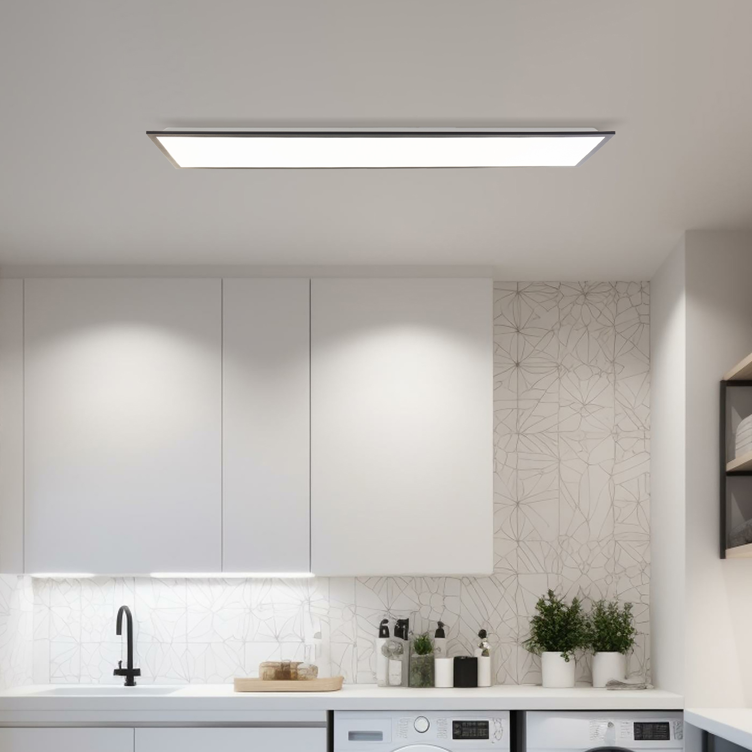 Brilliant LED Deckenleuchte »Briston«, LED Deckenaufbau-Paneel, 120x30 cm, günstig online kaufen