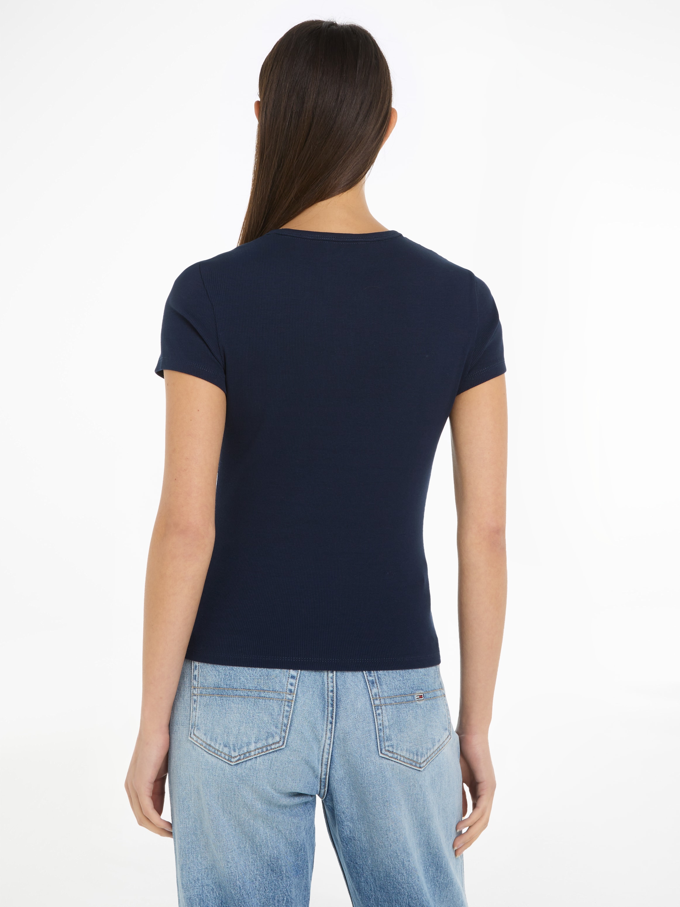 Tommy Jeans Curve T-Shirt »Slim Essential Rib«, Große Größen