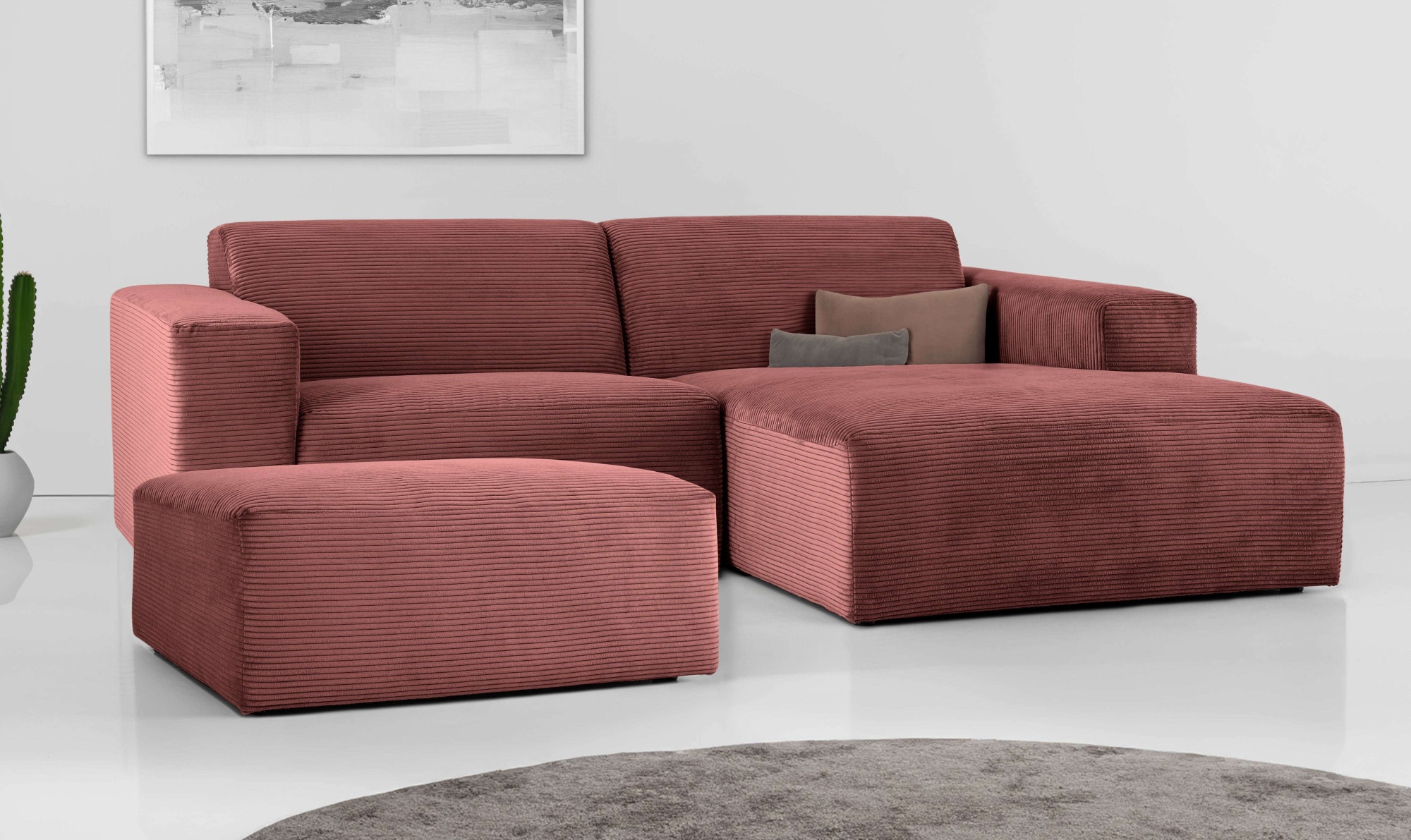 INOSIGN Ecksofa »Koa,228cm, L-Form, Modulsofa, Webstoff, Cord, Struktur, Ch günstig online kaufen