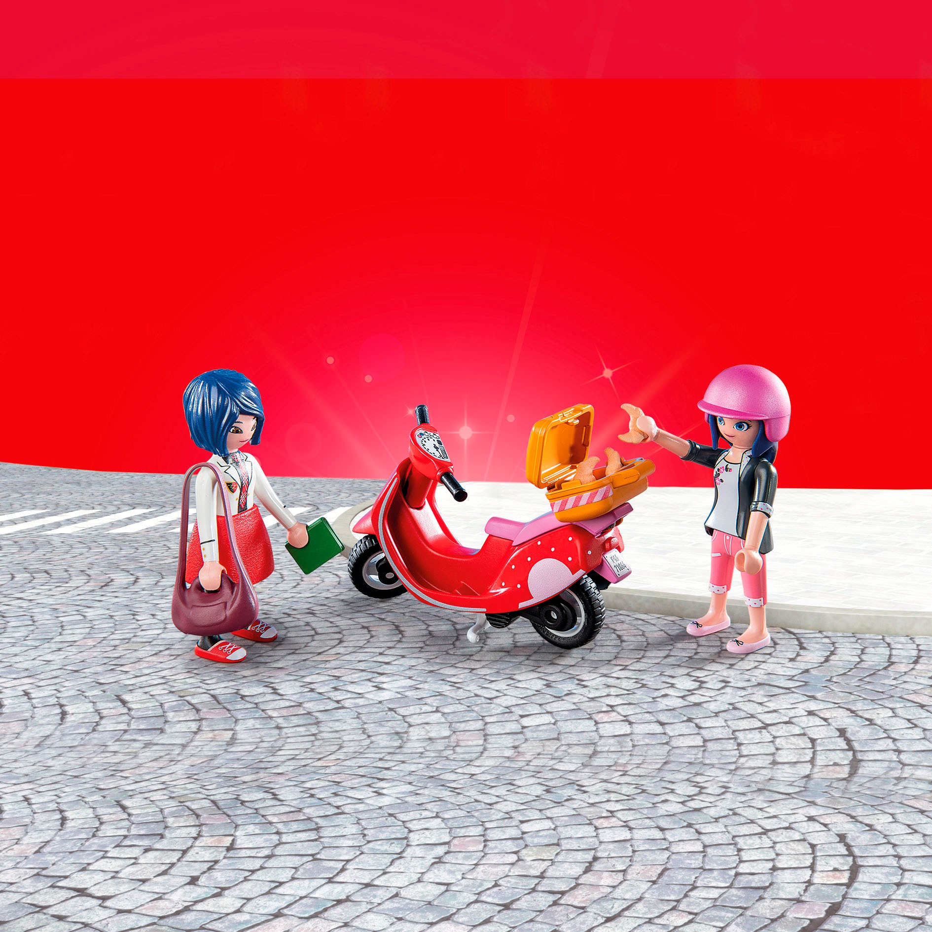 Playmobil® Konstruktions-Spielset »Miraculous: Rollerfahrt durch Paris (71864)«, (17 St.), Made in Europe