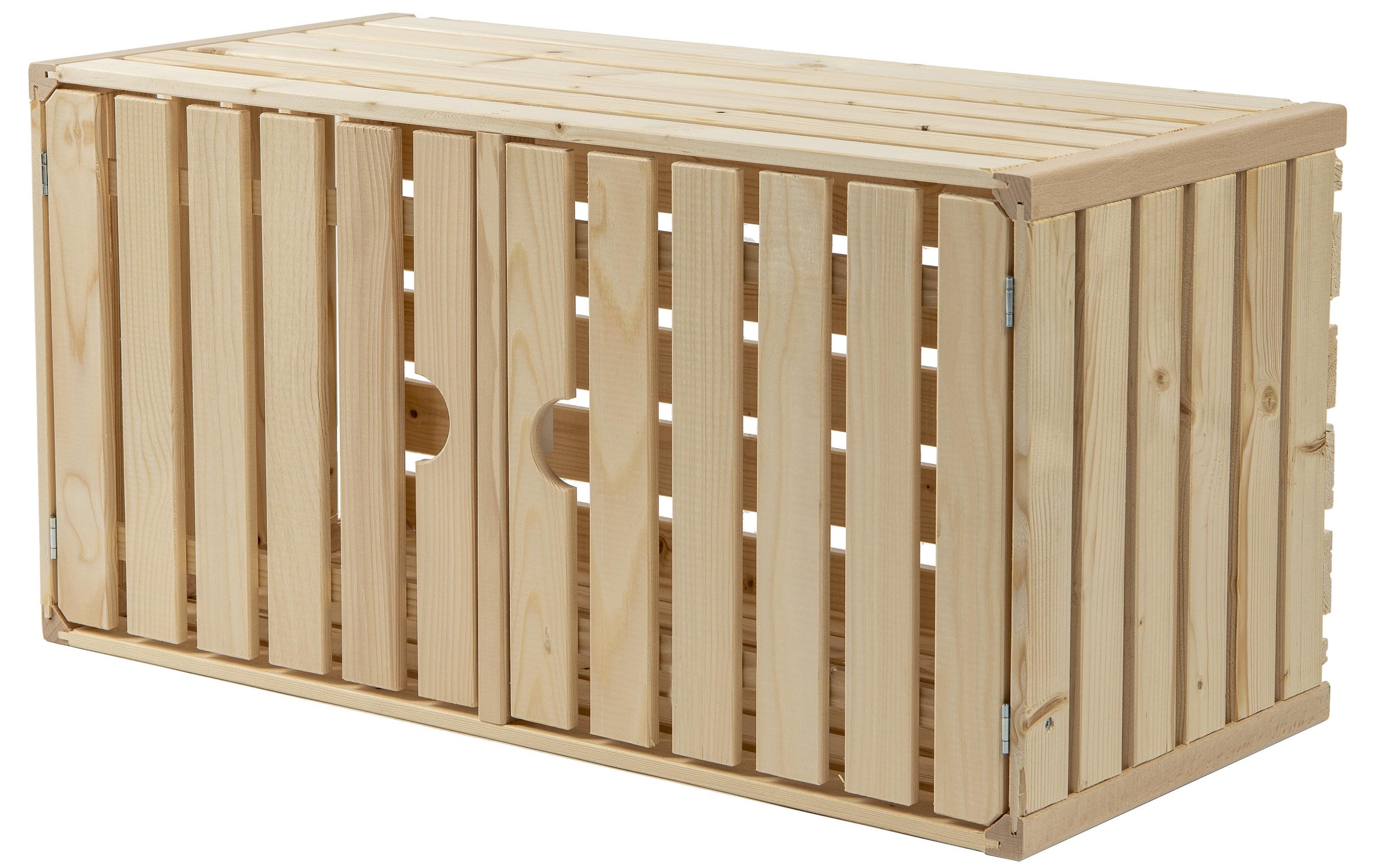 Holz Zollhaus Regal »Holzharasse A 70 x 35 cm, mit Tür schweizer Holz«