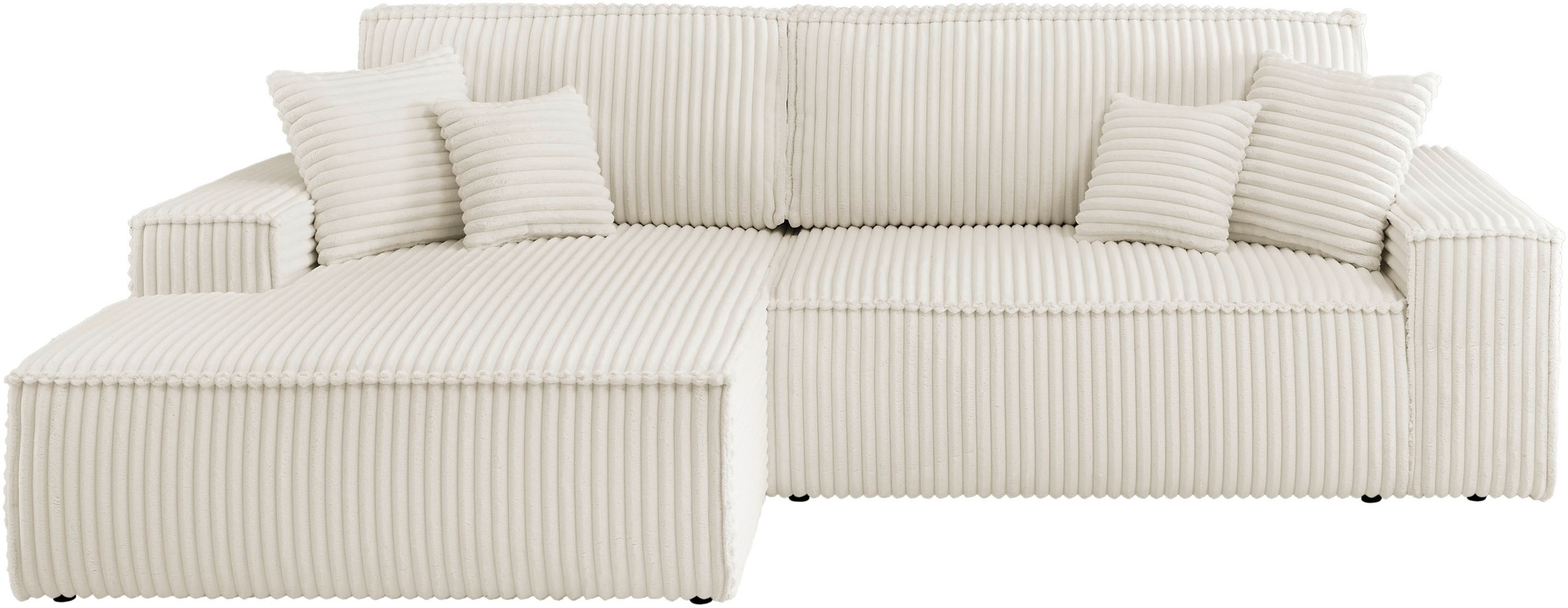 andas Ecksofa »FINNLEY Schlafsofa 267 cm, L-Form mit Schlaffunktion & Bettk günstig online kaufen