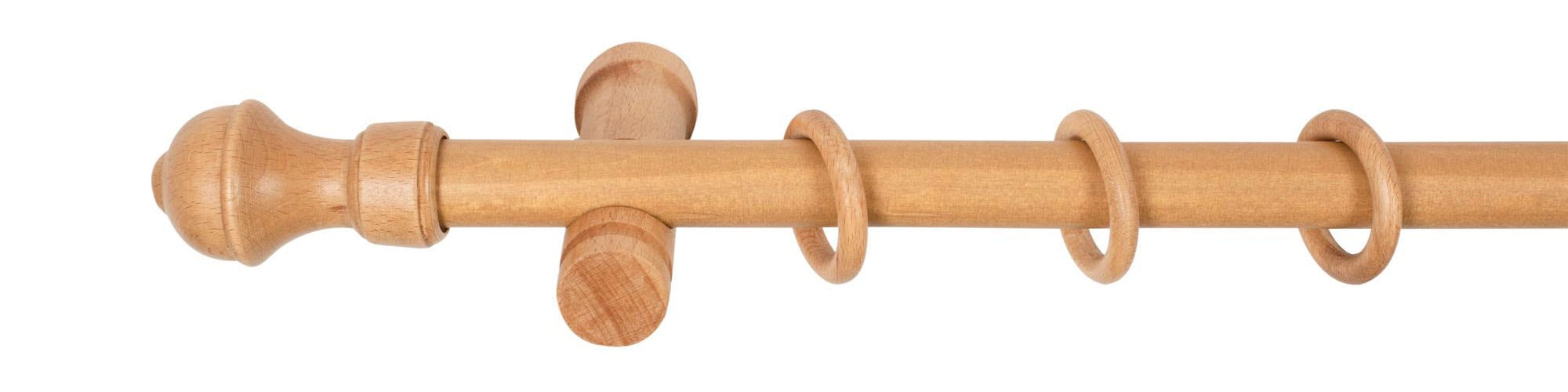 SN DECO GROUP Gardinenstange »Ares«, 1 läufig-läufig, Fixmaß, 28 mm, Holz, verschiedene Längen und Farben, Komplettset