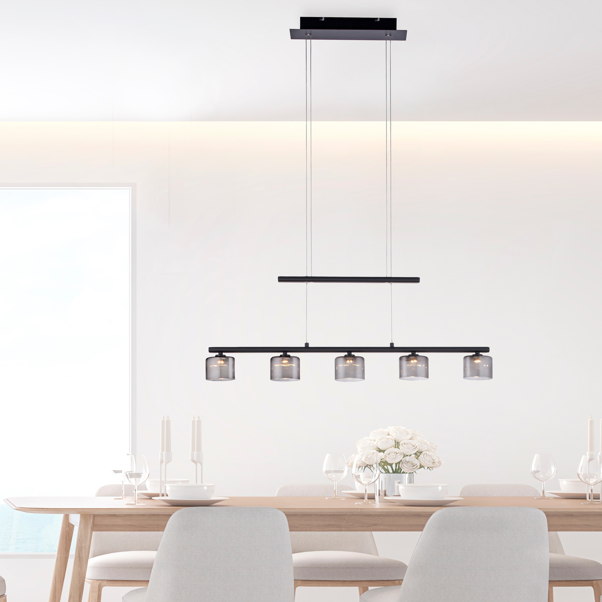 Paul Neuhaus Pendelleuchte »HYDRA« LED-Board 1 Stk. Warmweiß LED günstig online kaufen