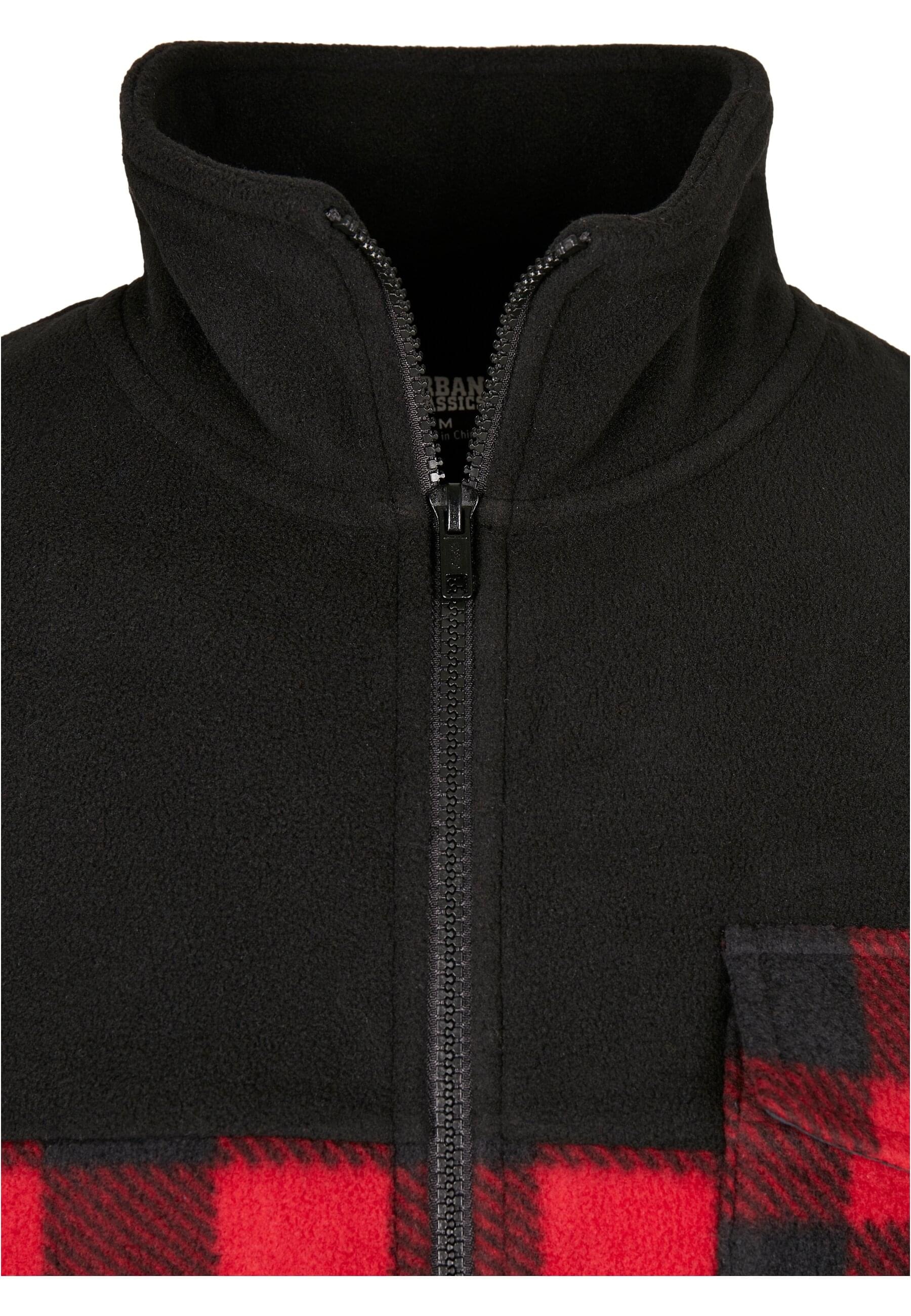 URBAN CLASSICS Winterjacke »Urban Classics Herren Patterned Polar Fleece Track Jacket« 1 Stk. tlg. mit Kapuze
