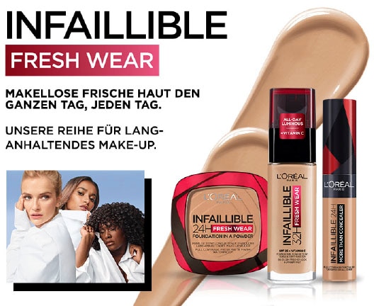 L'ORÉAL PARIS Puder »INFAILLIBLE 24H FRESH WEAR FOUNDATION IN A POWDER« mit langanhaltender Formel
