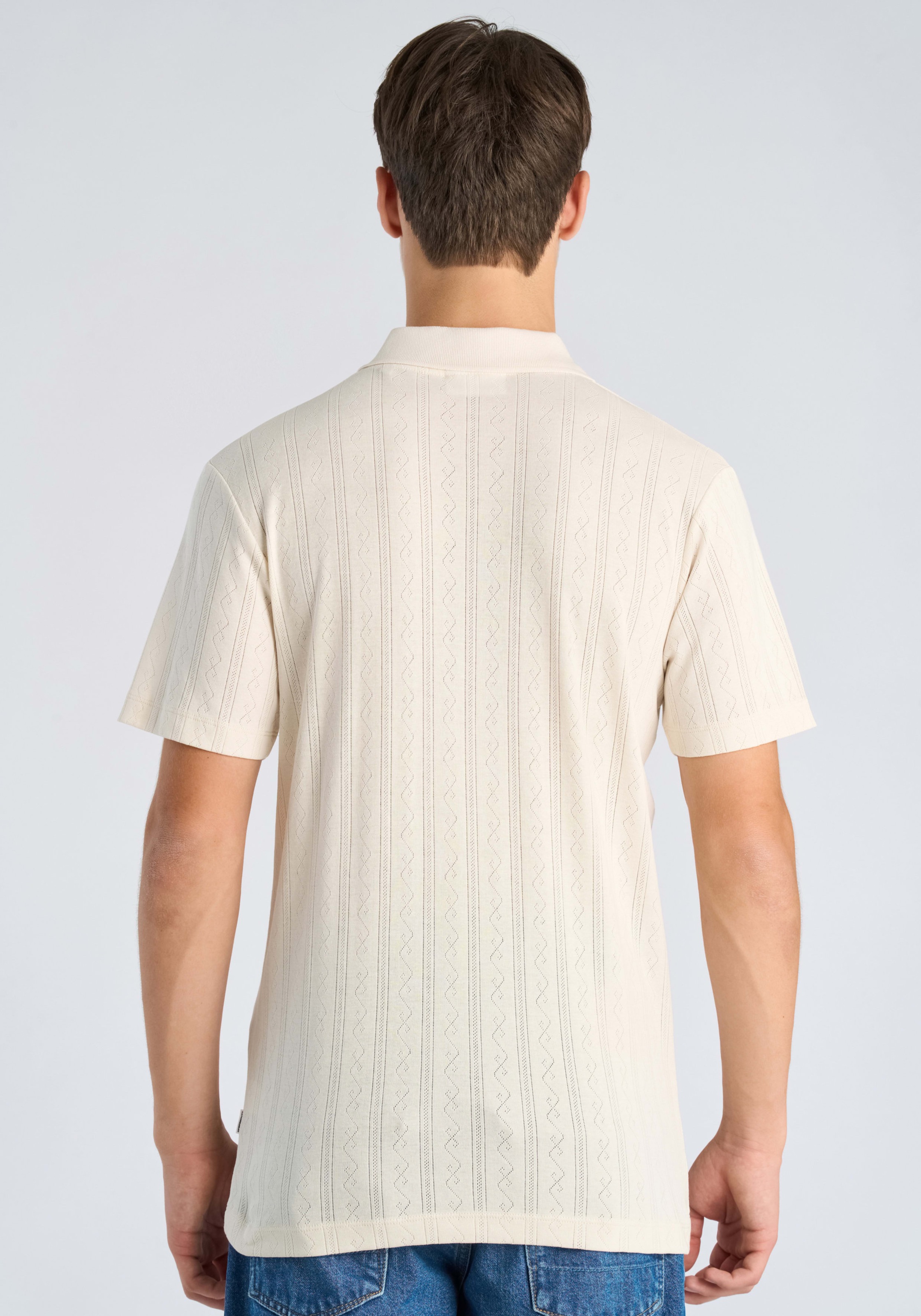 LINDBERGH Poloshirt Sommer-Polo mit feiner Strickstruktur