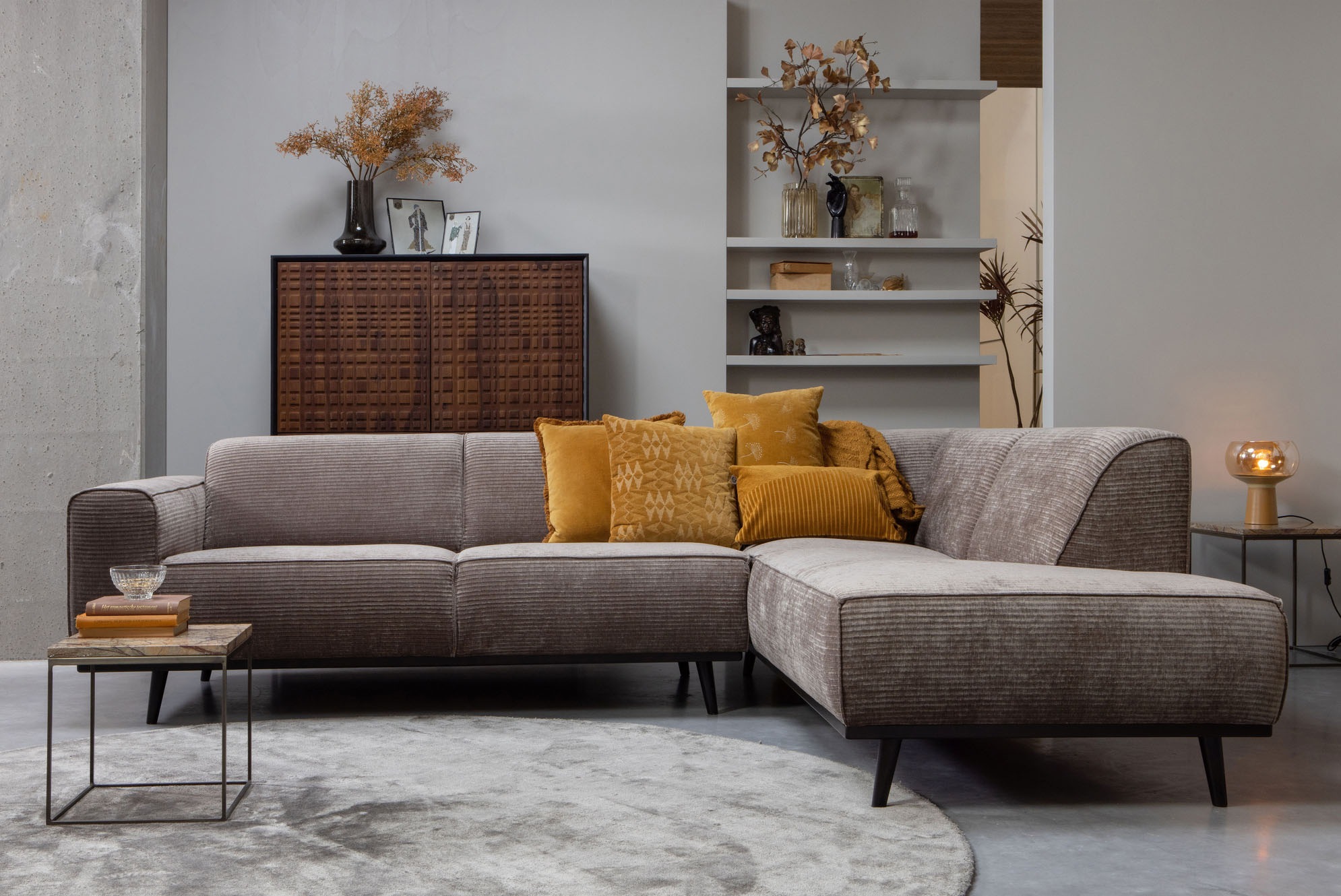 WOOOD Ecksofa »Statement«, frei im Raum stellbar, H 77 cm x B 274 cm