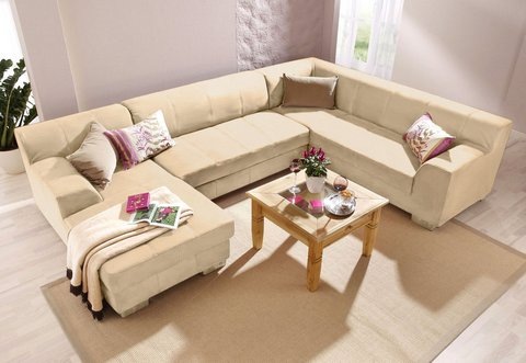 Home affaire Wohnlandschaft "Falk klare Linien, zeitlos und komfortabel, U- günstig online kaufen