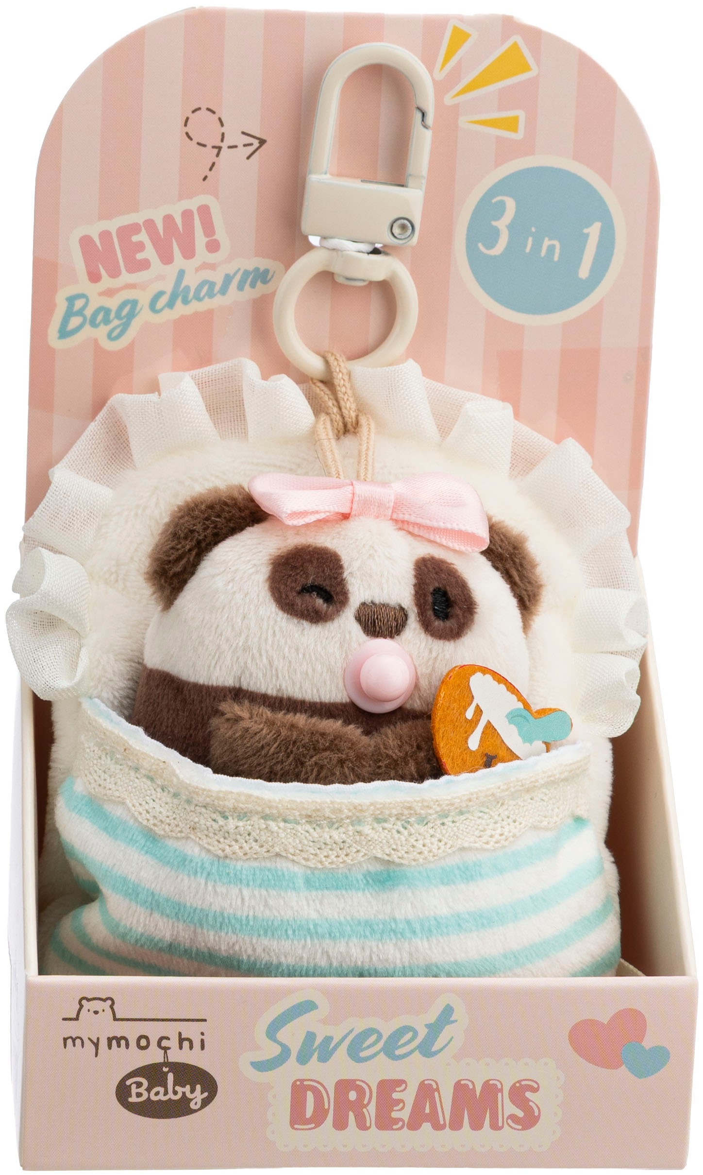 Nici Kuscheltier »mymochi, Set Panda Kono 7cm mit Breischale & Bettchen mit Karabiner« in Geschenkbox