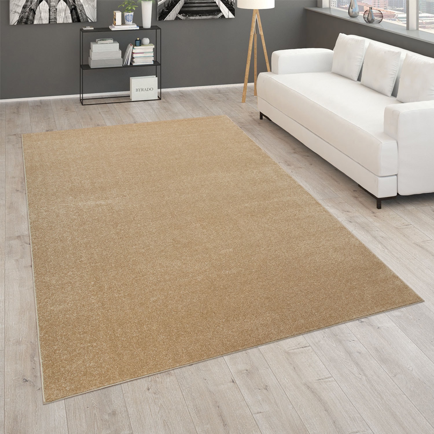Paco Home Läufer »Porto 890«, rechteckig, 13 mm Höhe, Teppich-Läufer, Kurzflor, Uni-Farben, ideal im Flur und Schlafzimmer