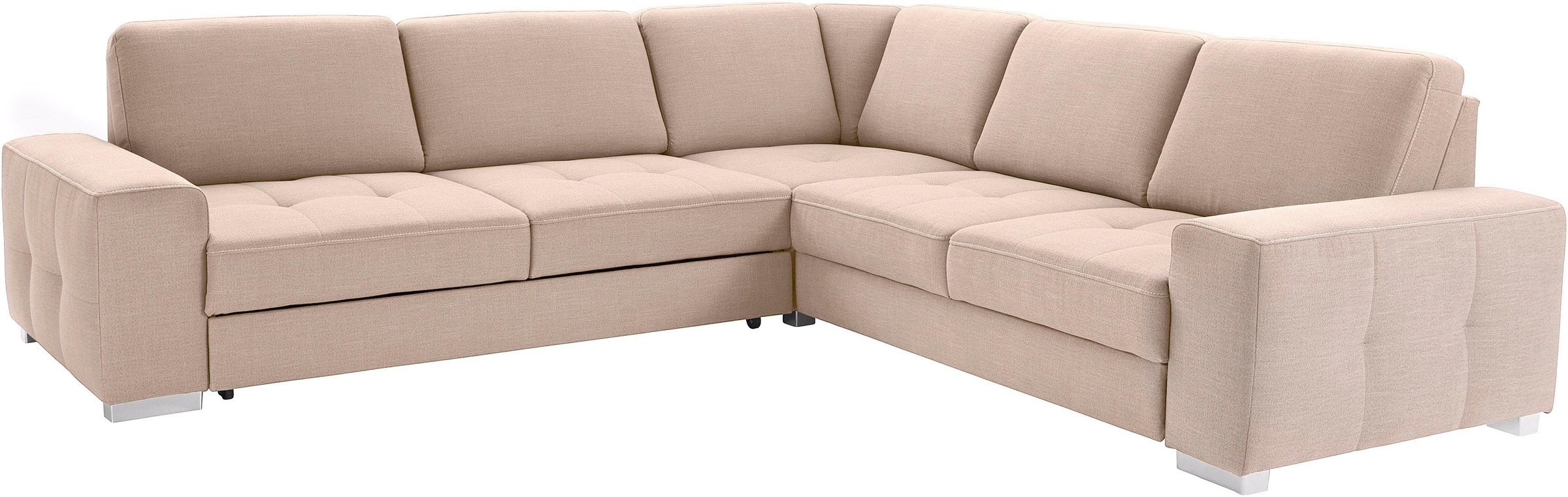 sit&more Ecksofa »Santorini L-Form«, mit Federkern und Sitztiefenverstellung, wahlweise mit Bettfunktion