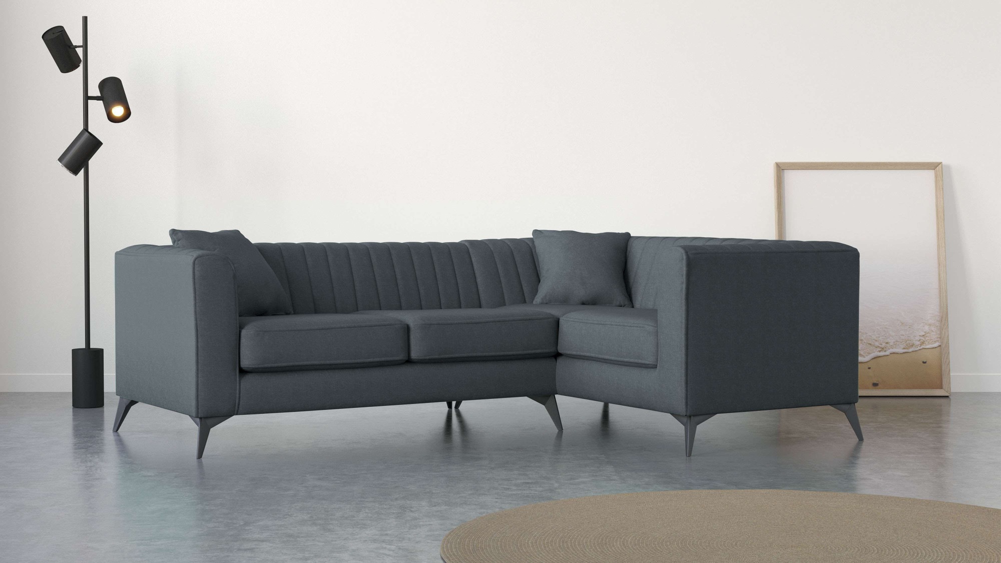 Places of Style Ecksofa »MATTHEW L-Form ideal für kleine Räume, Maße B/T/H: günstig online kaufen