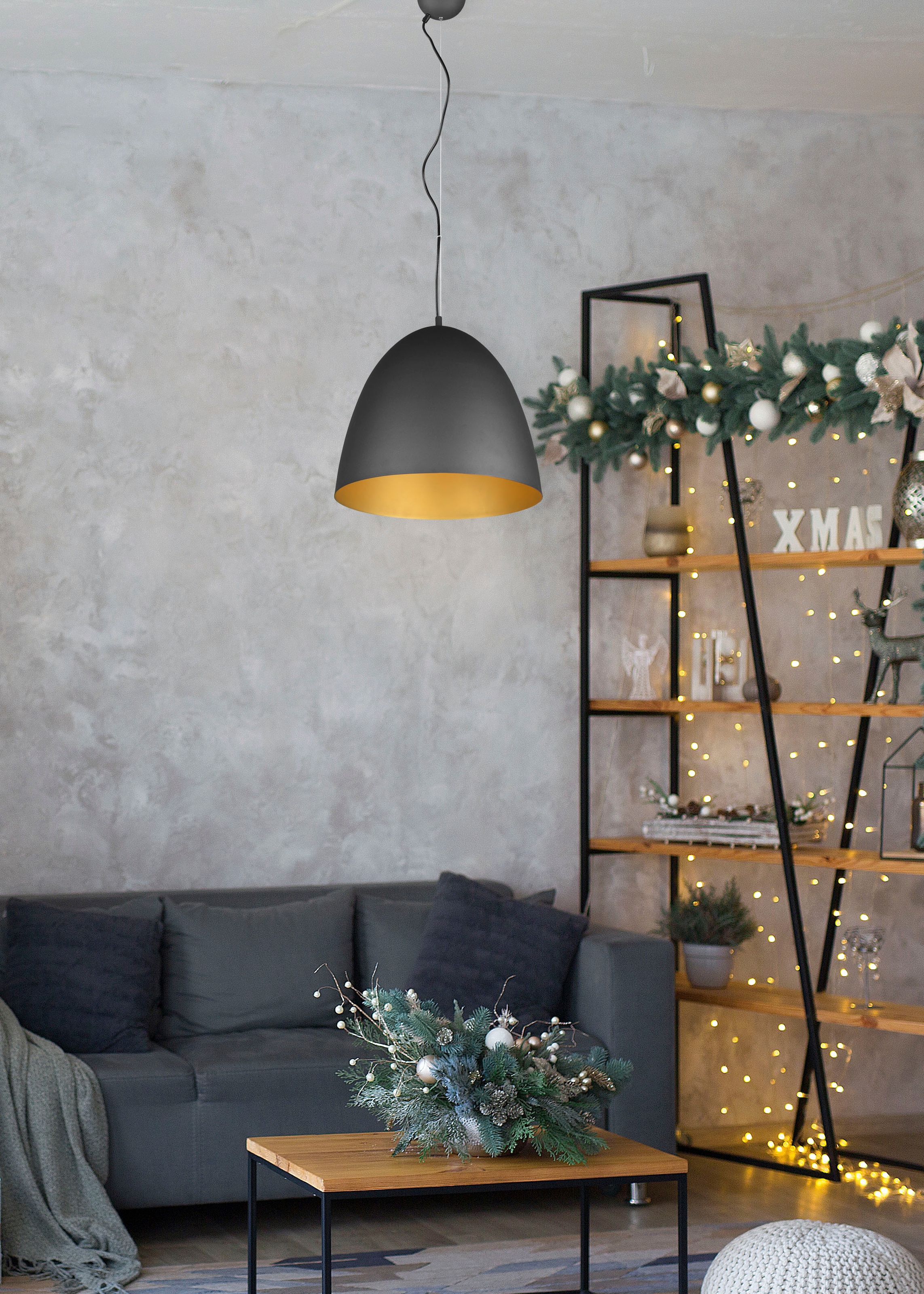 TRIO Leuchten Pendelleuchte »Tilda«, 1 flammig, Leuchtmittel E27 | ohne Leuchtmittel, elegante Hängelampe, max 150cm höhenverstellbar, exkl 1xE27 max 40W