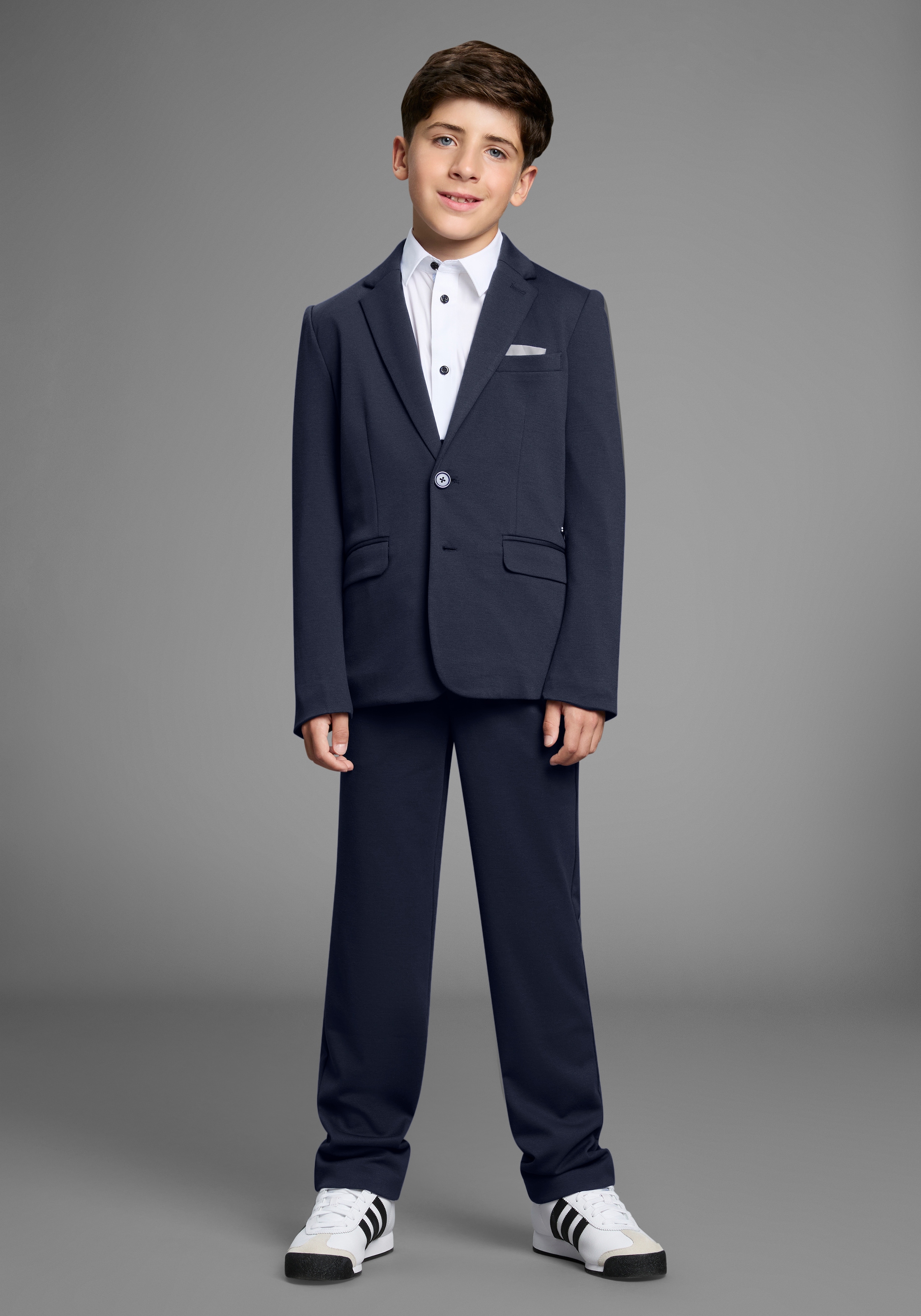 Bruno Banani Anzug »2tlg. Jersey Anzug für Jungen« Set, Sakko & Hose, 2 tlg. Basic Für jeden Anlass passend. Eleganter Jersey Anzug für TEENS
