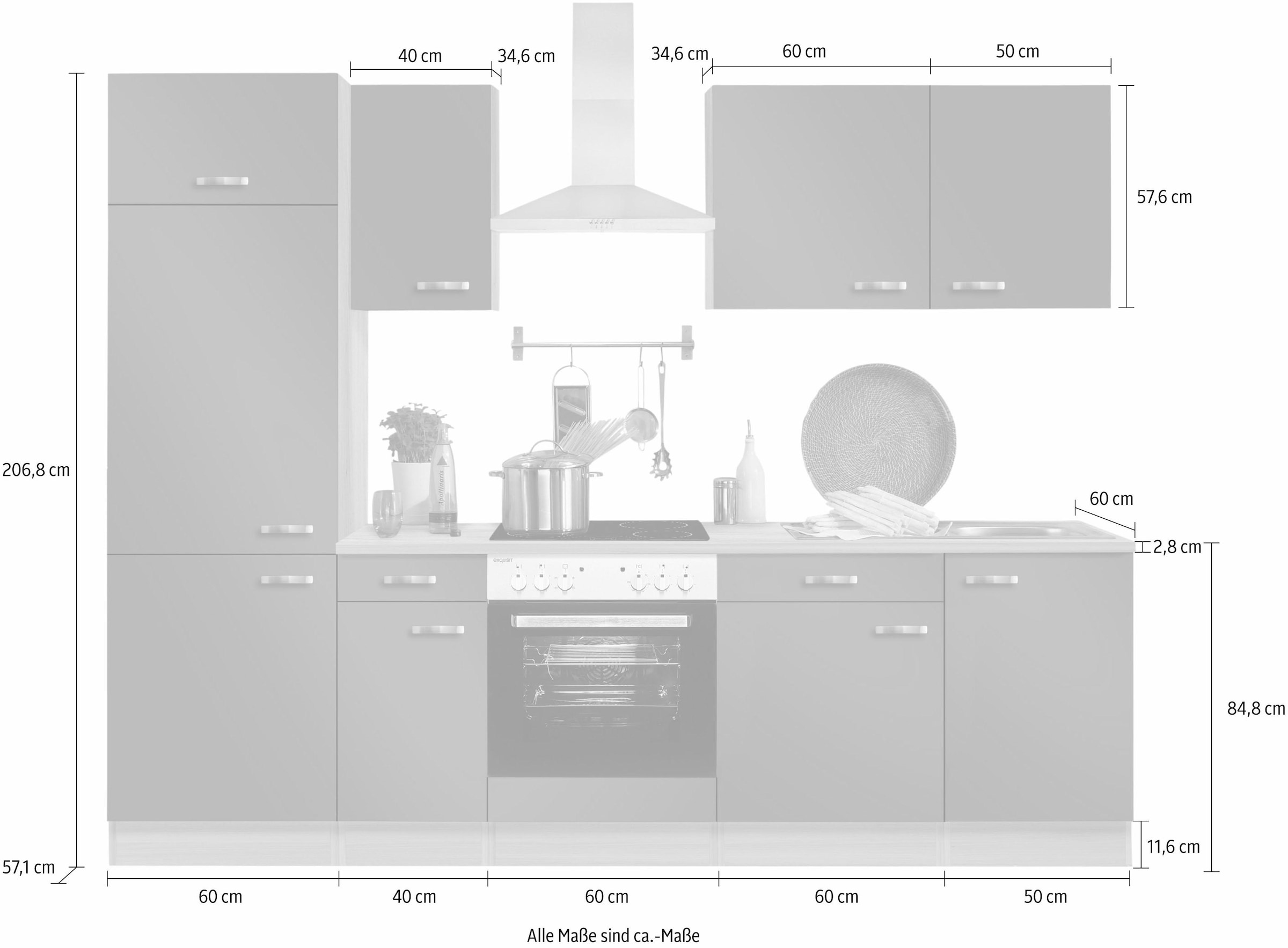 OPTIFIT Küchenzeile cm kaufen 270 ohne auf Breite »Faro«, E-Geräte, Raten
