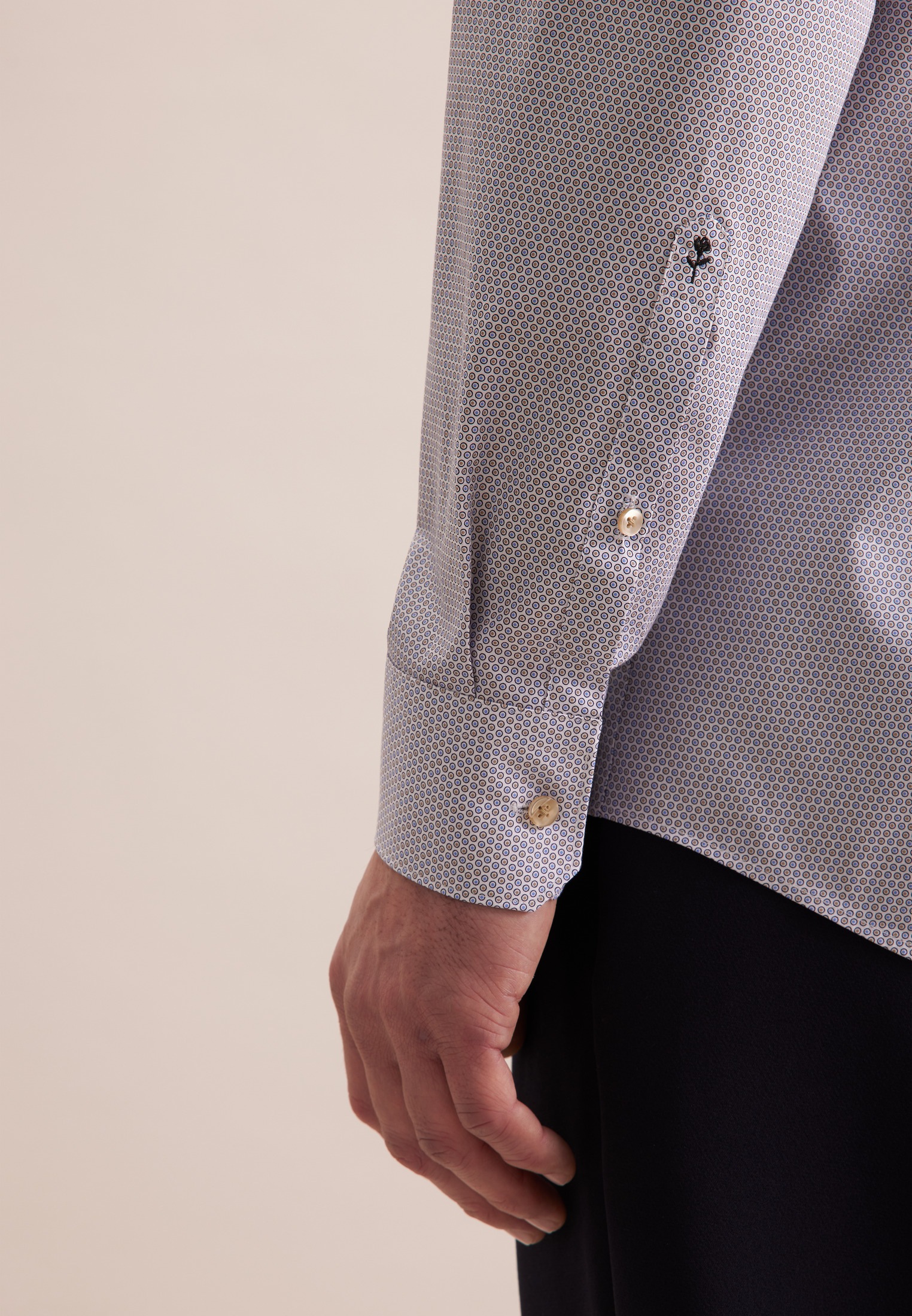 seidensticker Businesshemd »Regular« Regular 1/1 Button-Down-Kragen Druck