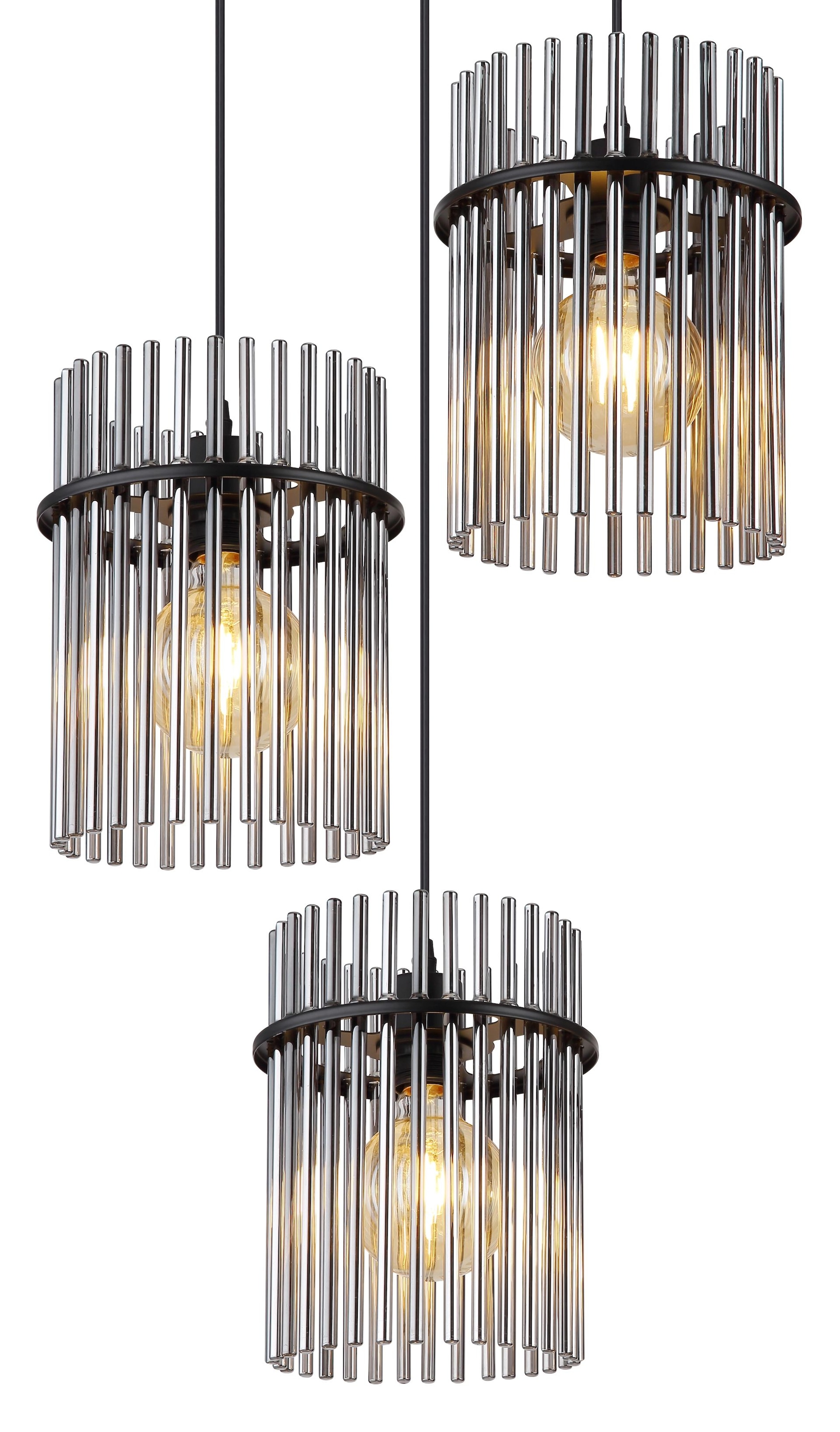 GLOBO LIGHTING Pendelleuchte »GORLEY« E27 1 Stk. Design Glasstäbe, Deckenlampe, Wohnzimmer, Esszimmer, Hängelampe
